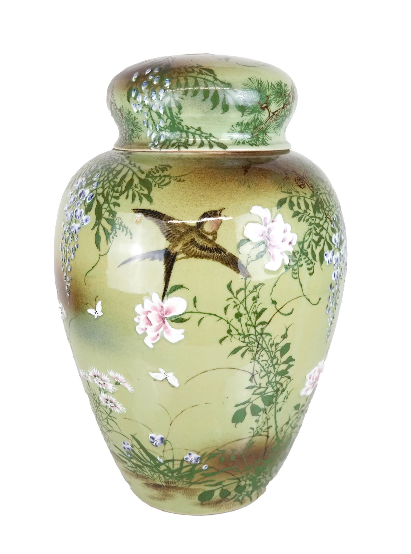 Large Green Porcelain Vase and Cover (1 of 7)