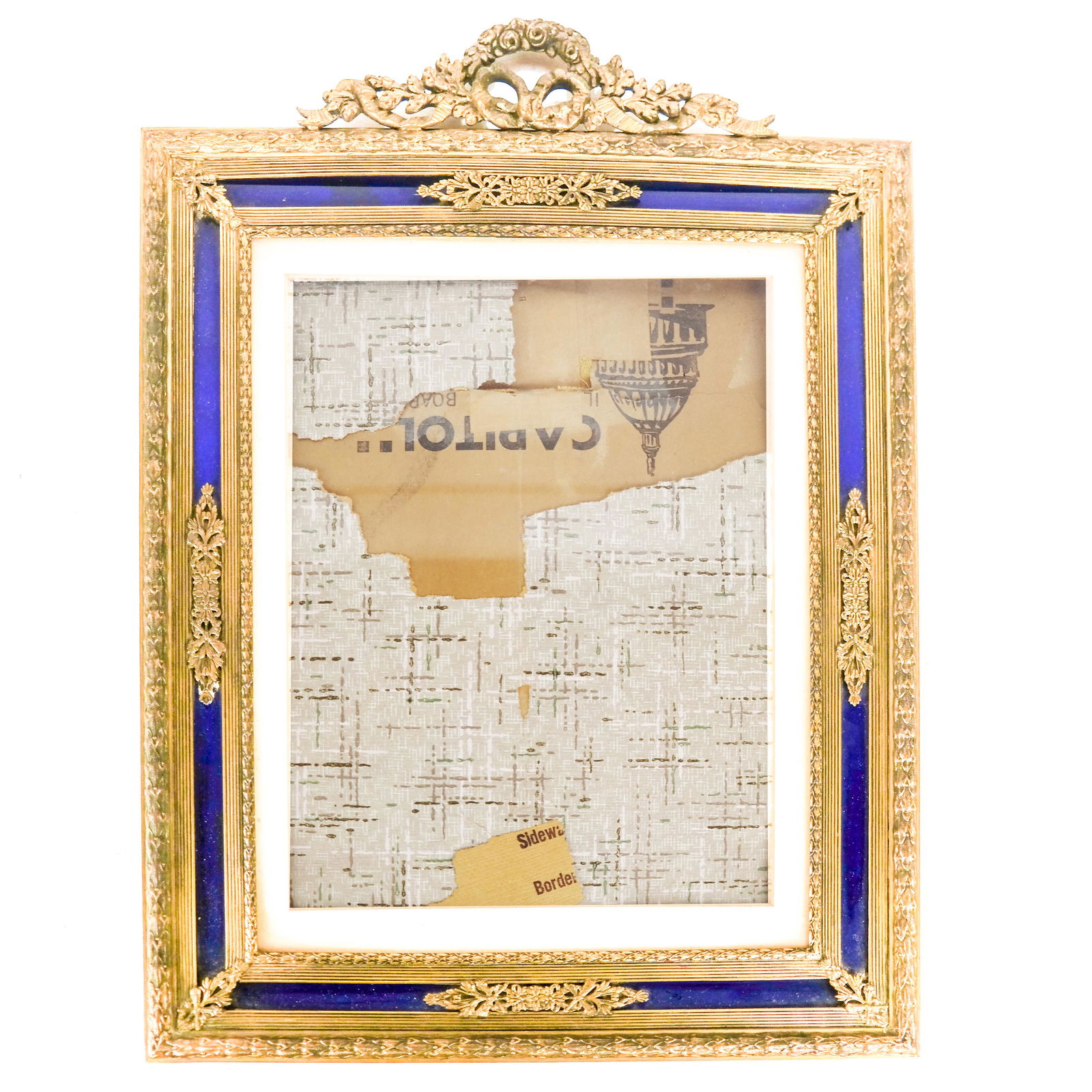 Bronze & Cobalt Blue Glass Frame (1 of 4)