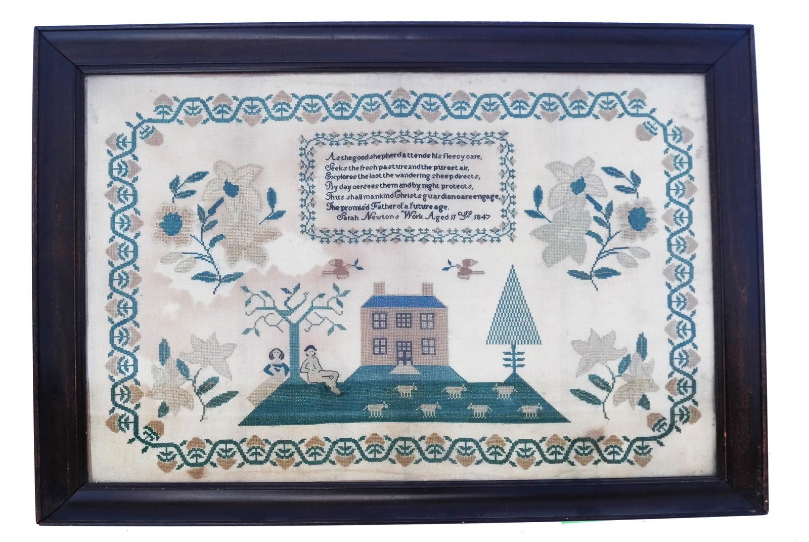 Antique Needlepoint Sampler (1 of 5)