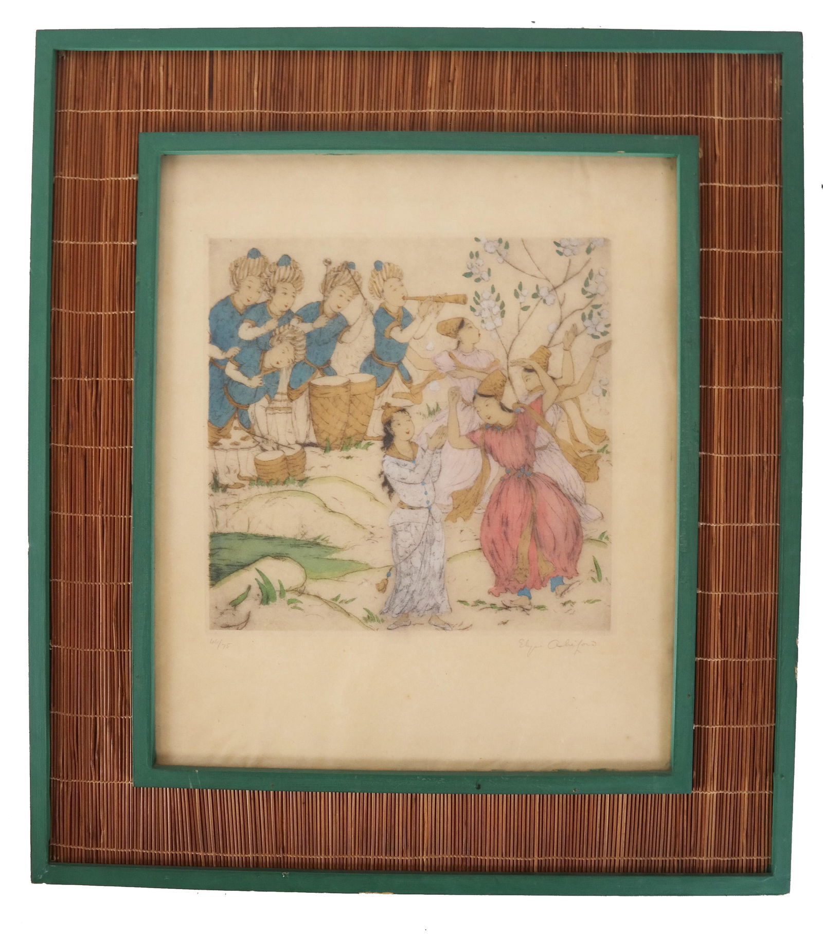 Elyse ASHE: Hand-Colored Figures - Etching (1 of 5)