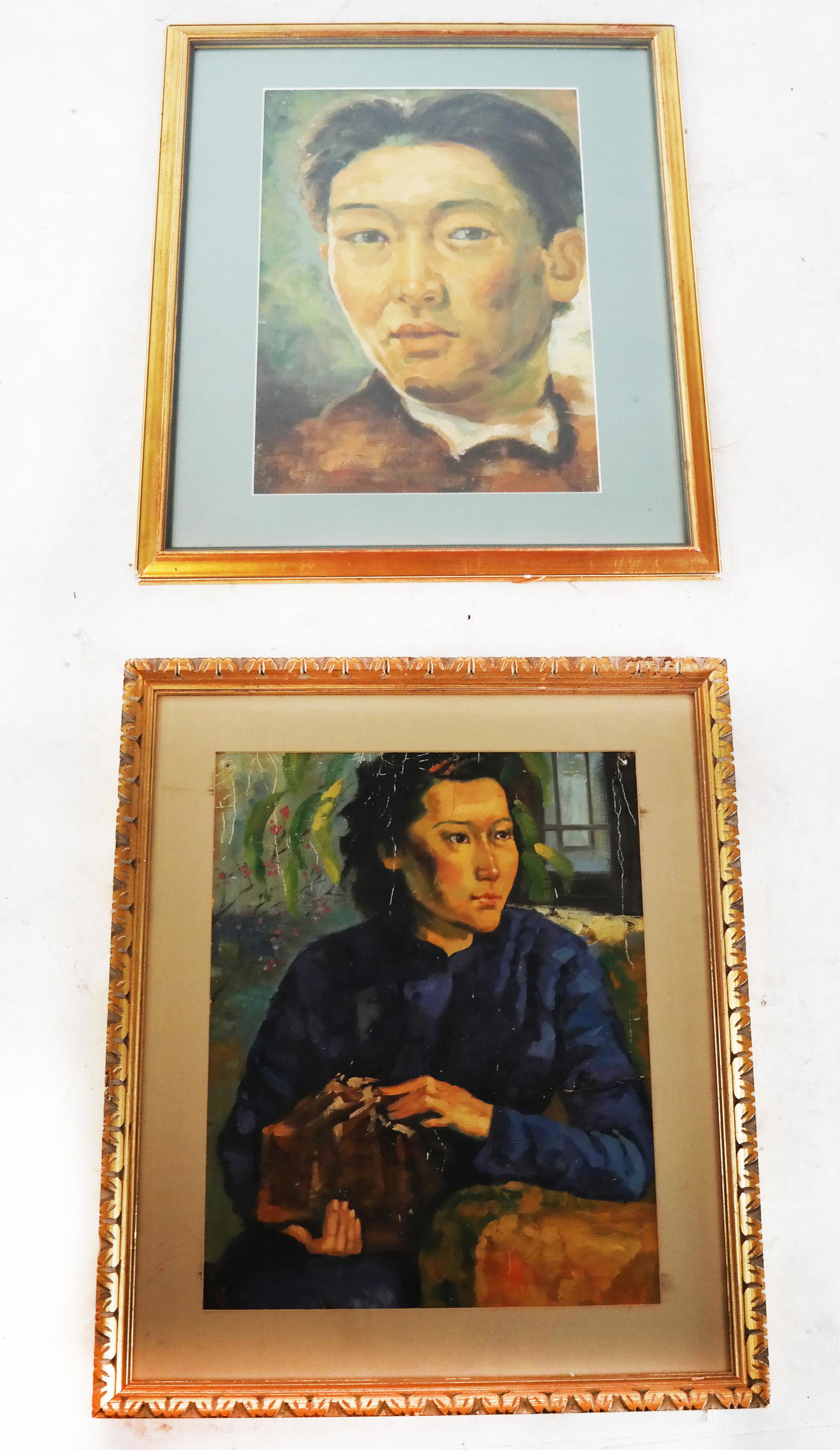 Two Framed Portrait Paintings (1 of 7)
