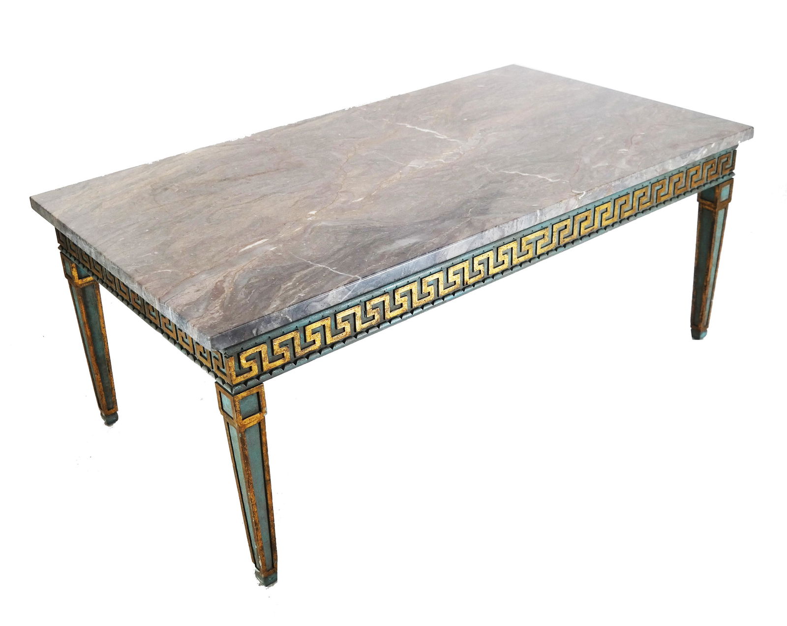 Jansen-Style Green Painted Coffee Table (1 of 5)