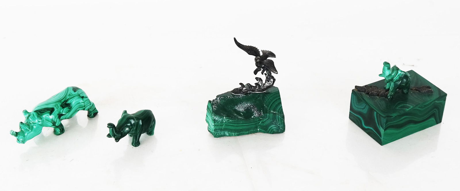 Four Malachite Animal Items (1 of 7)
