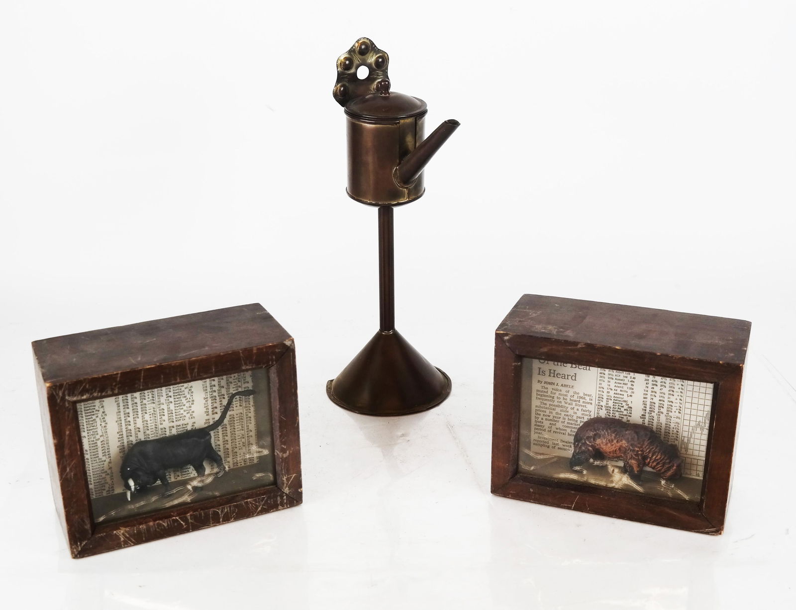 Pair Bull & Bear Shadowboxes, Other (3) (1 of 8)