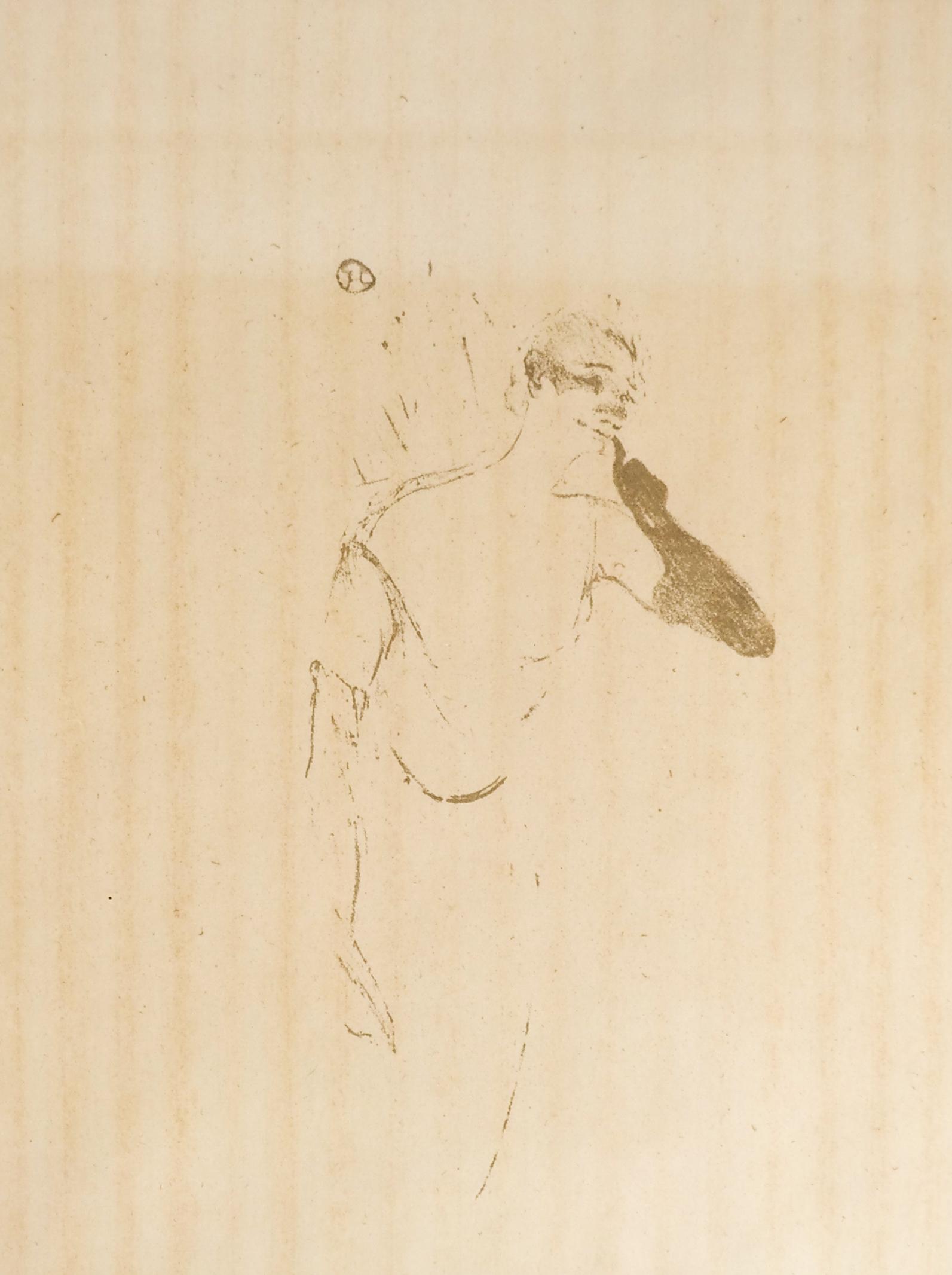 H. TOULOUSE-LAUTREC - "Study..." Lithograph (1 of 2)