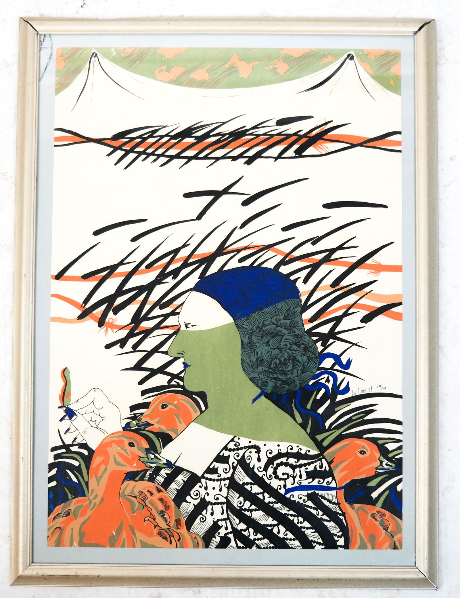 Ricardo MIGLIORISI: Woman & Geese - Silkscreen (1 of 5)