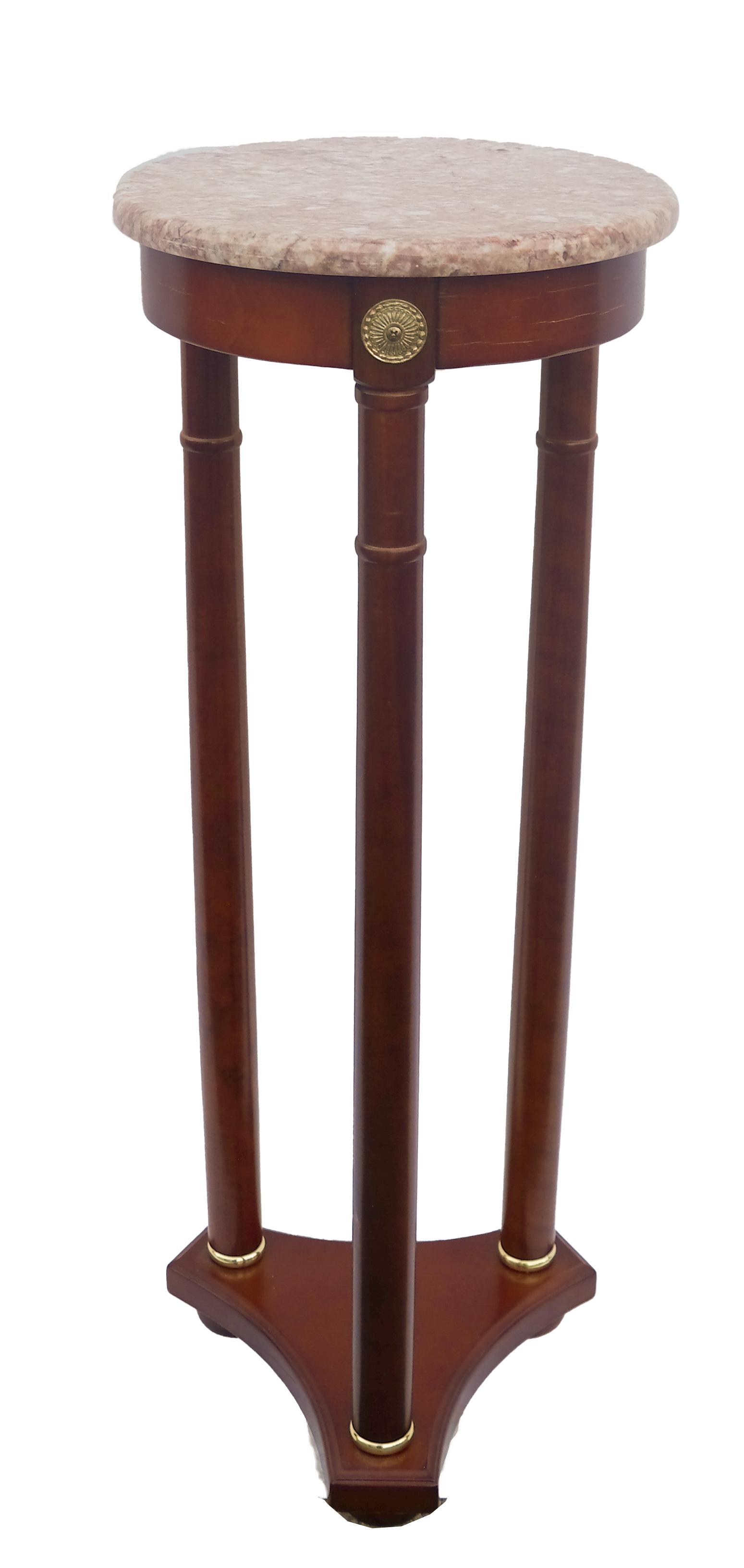 Contemporary Asian Marble-Top Pedestal (1 of 4)