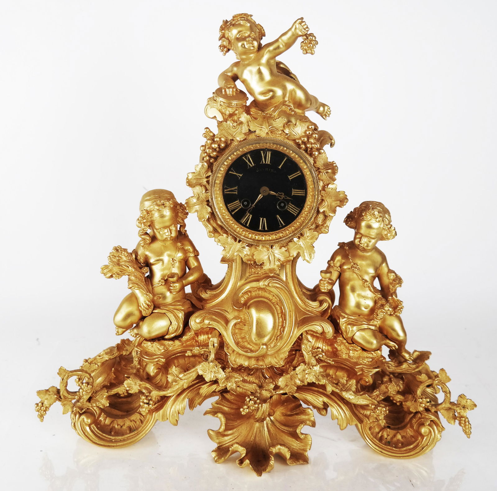 French Gilt Bronze Mantel Clock, by Jannin (1 of 7)