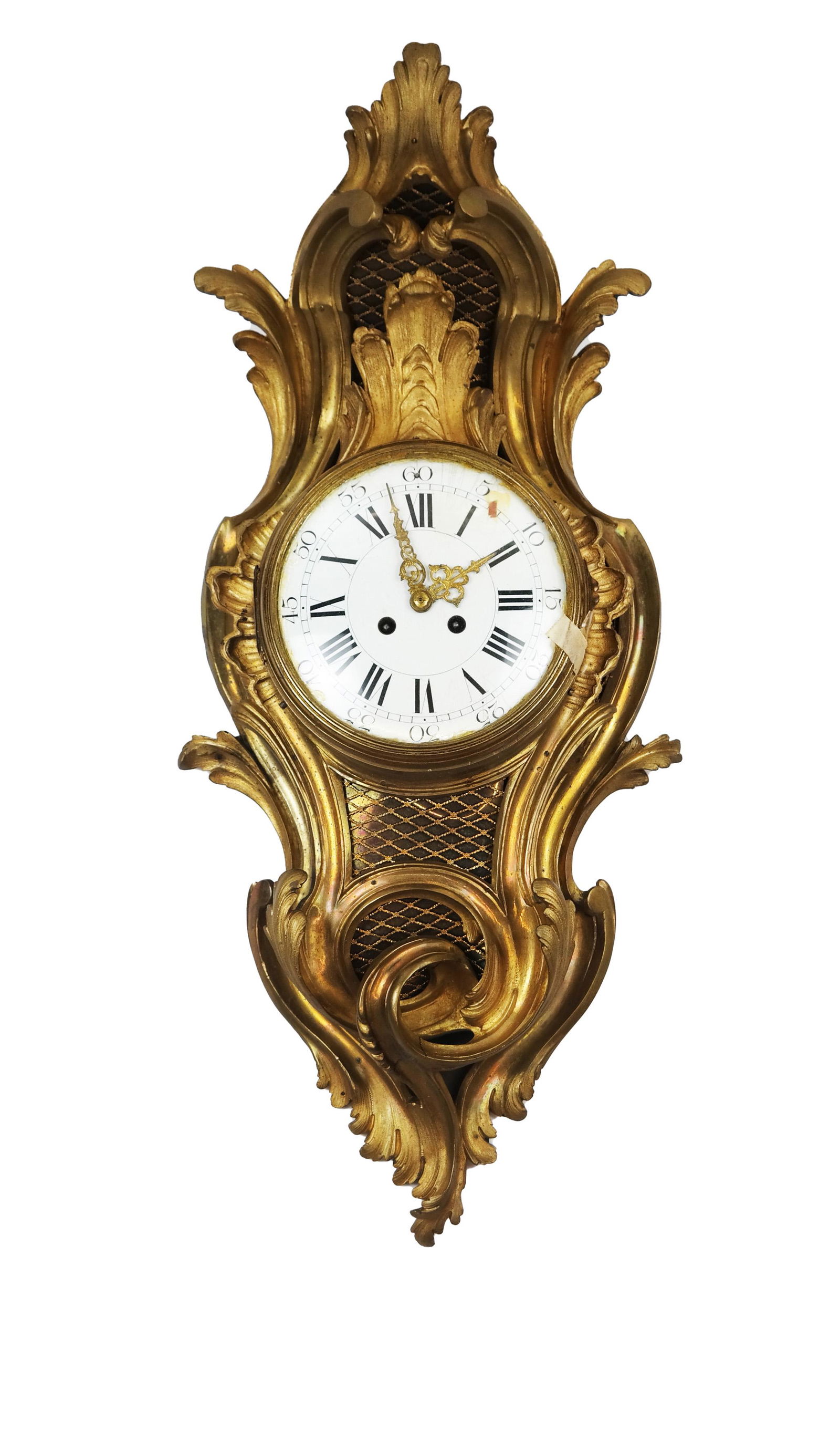Gilt Bronze and Enamel Cartel Wall Clock (1 of 10)