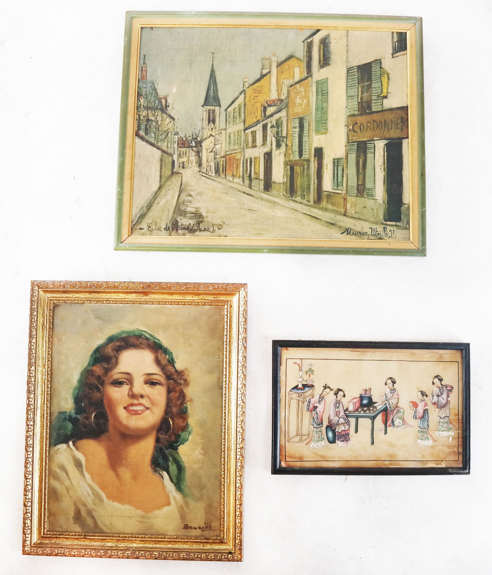 Three Art Works: Watercolor, Oil, Print (1 of 7)