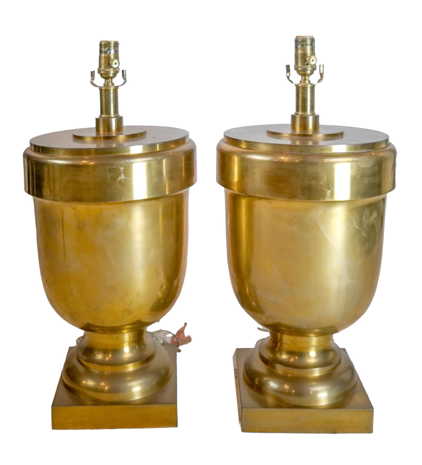 Pair Modern Brass Lamps (1 of 3)
