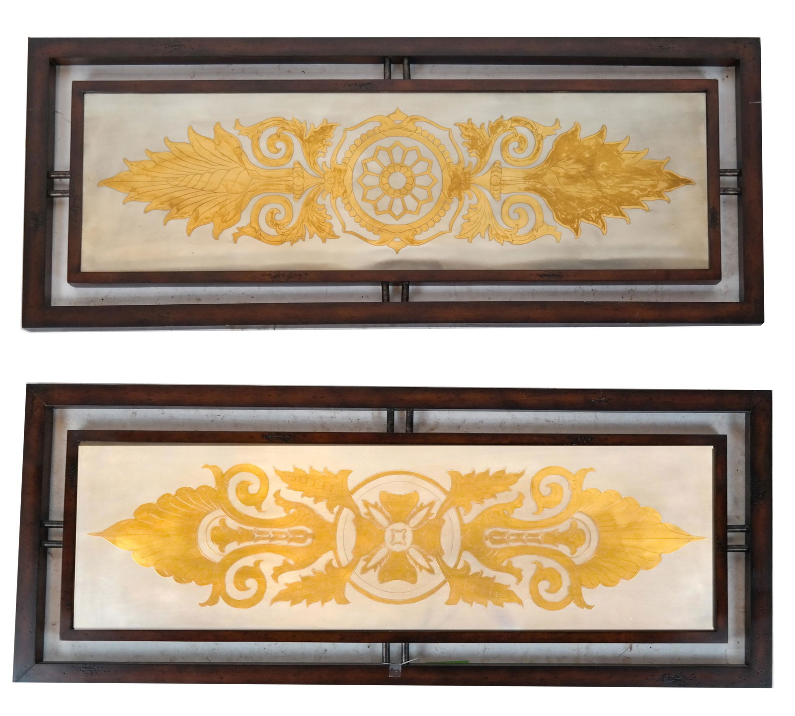 Pair Art Deco-Style Metal Panels (1 of 6)