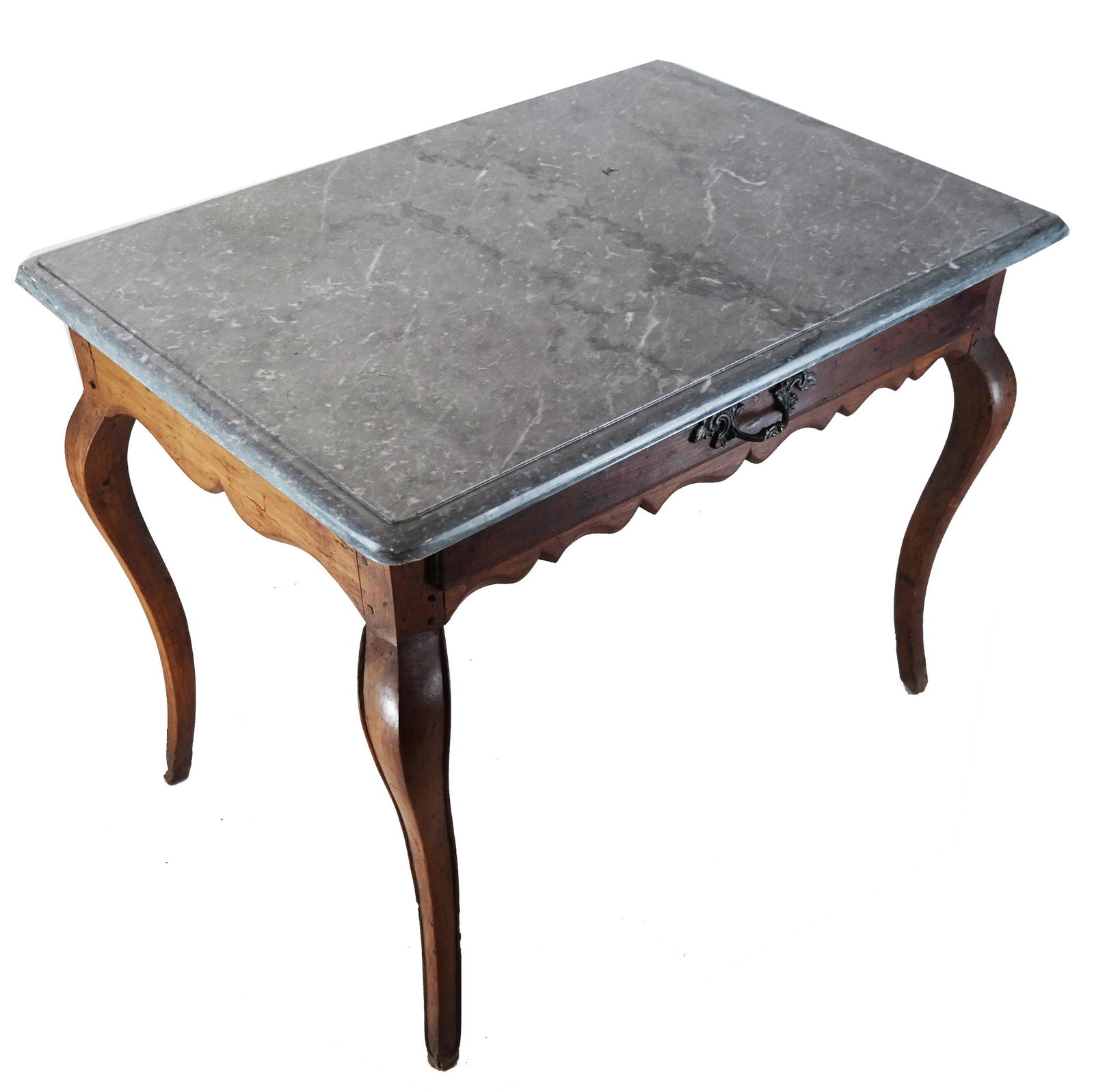 18th C. Provincial Marble Top Table (1 of 7)