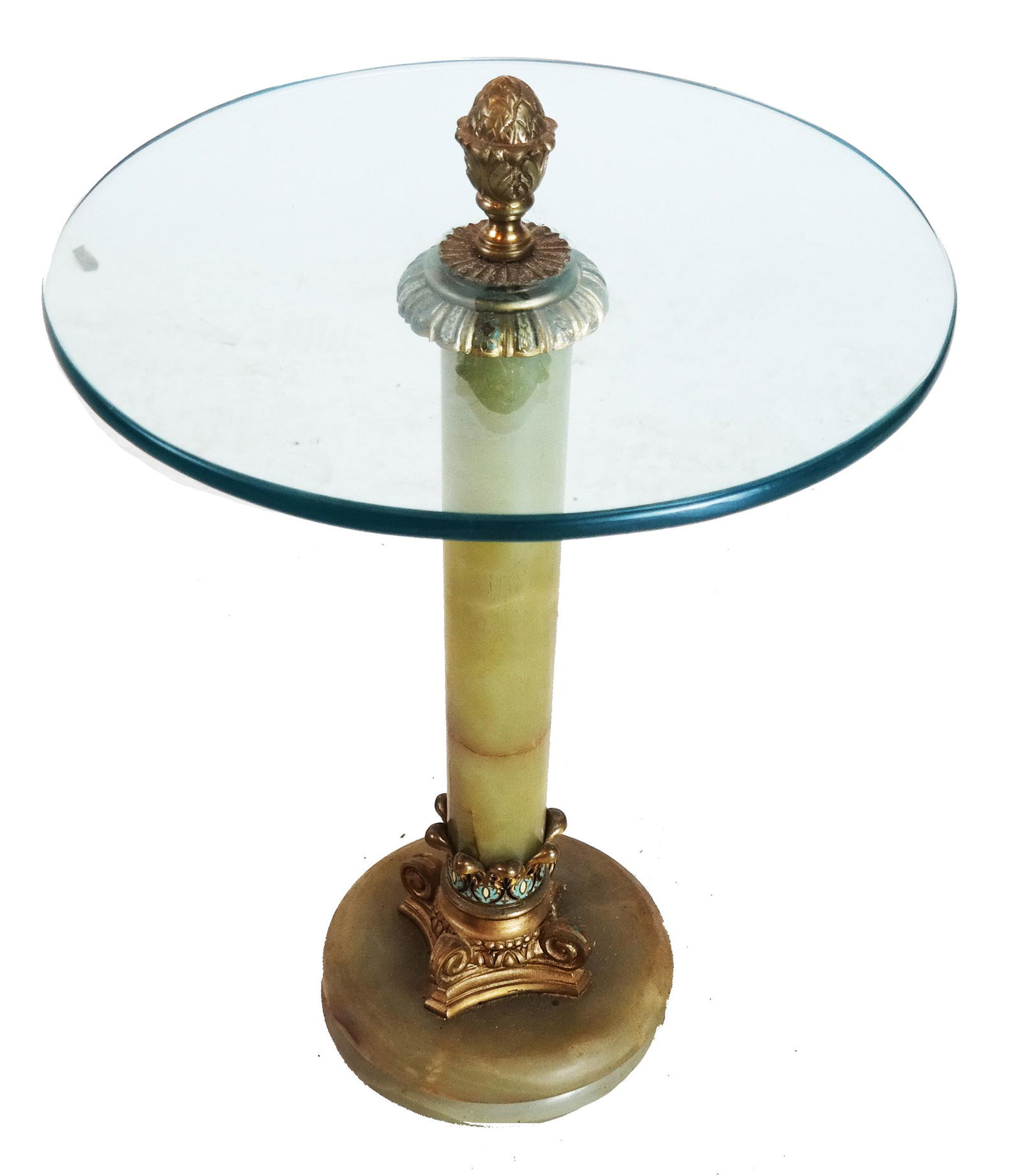French Bronze Mounted Onyx Side Table (1 of 7)