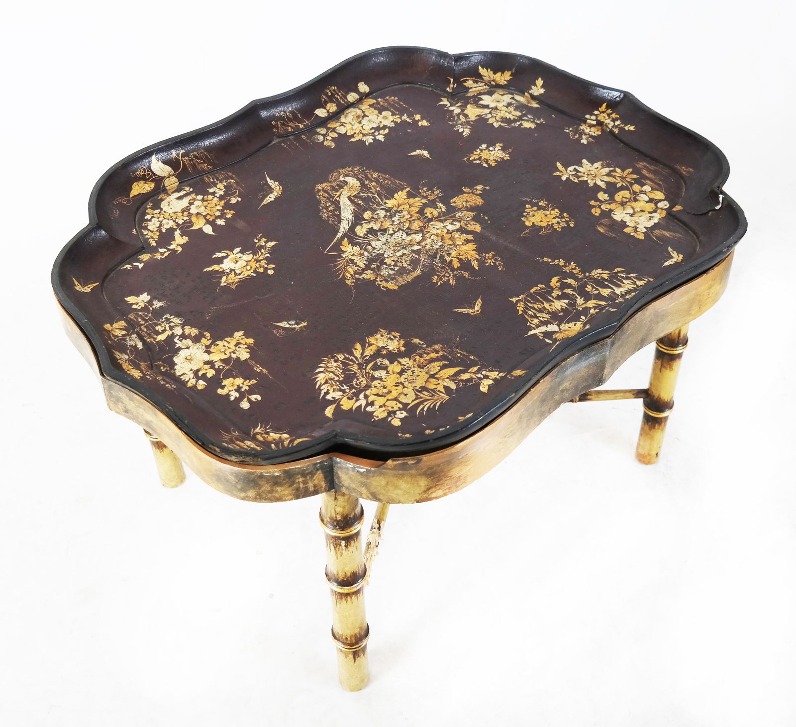 English Papier Mache Tray Top Table (1 of 8)
