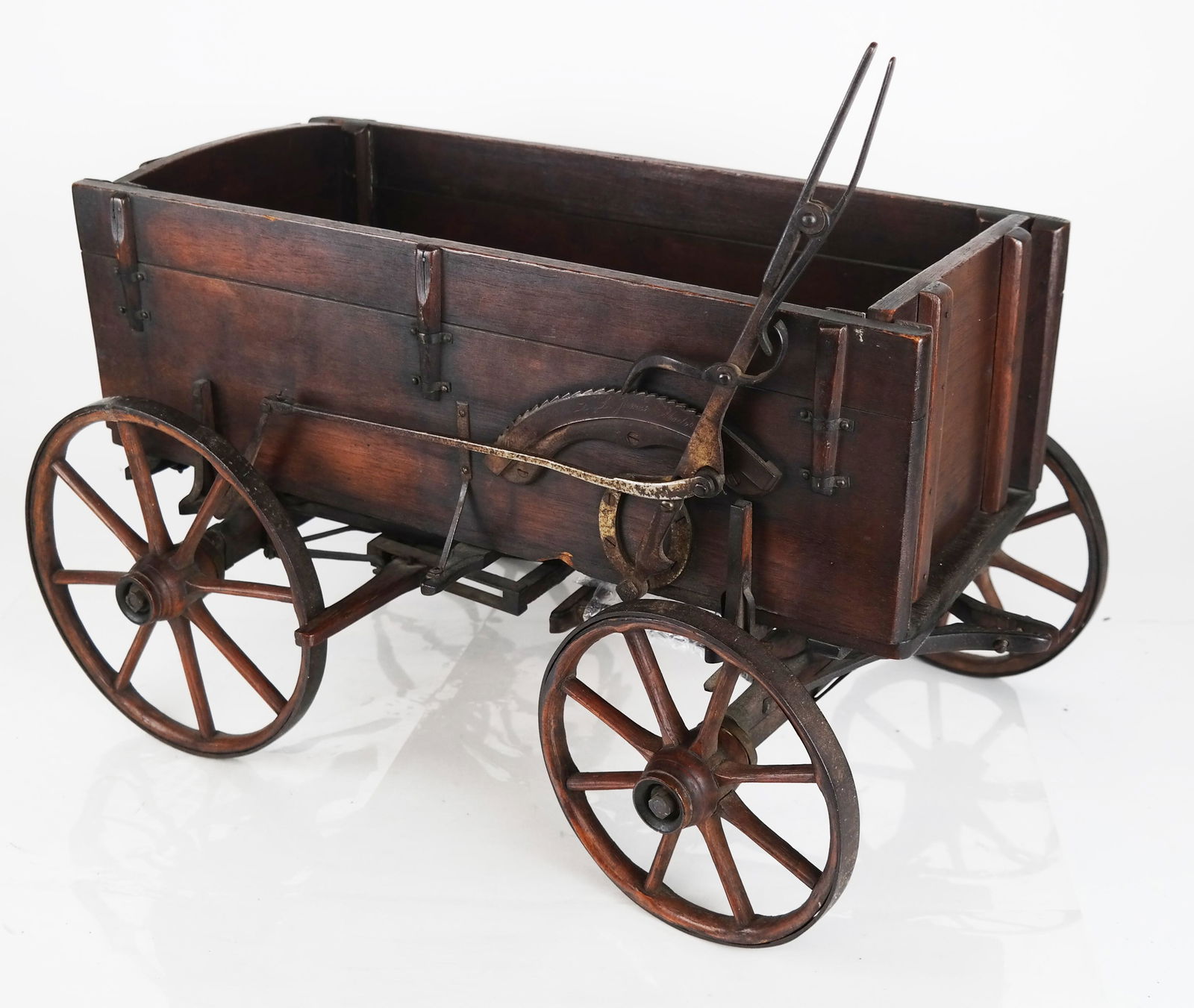 19th C. Wrought Iron & Wood Wagon Model (1 of 11)
