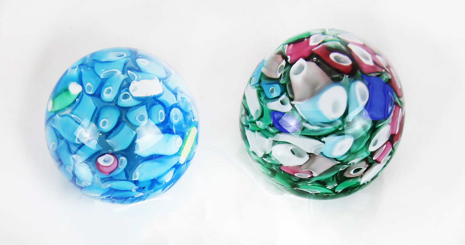 Two "Scrambled" Paperweights (1 of 5)