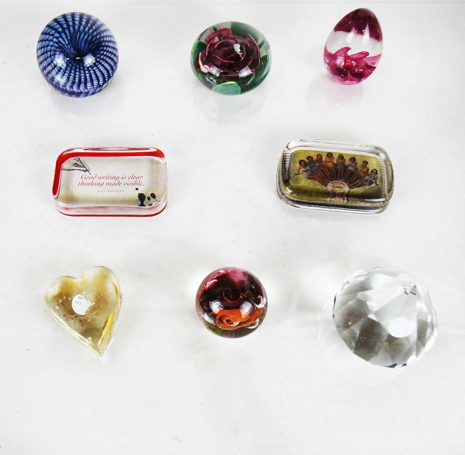 Lot of Eight Paperweights (1 of 9)