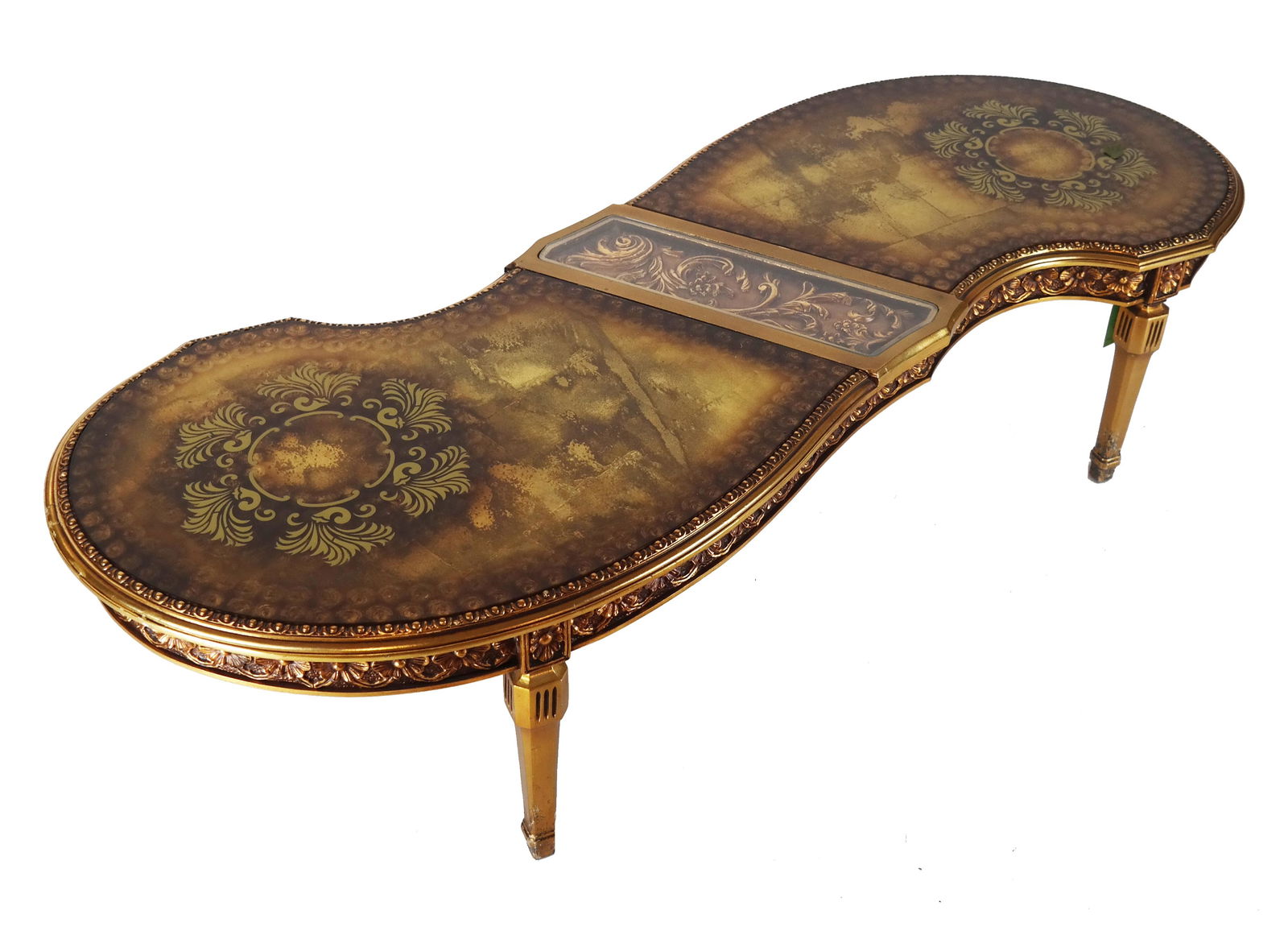 Modern Decorated Glass Inset Table (1 of 7)