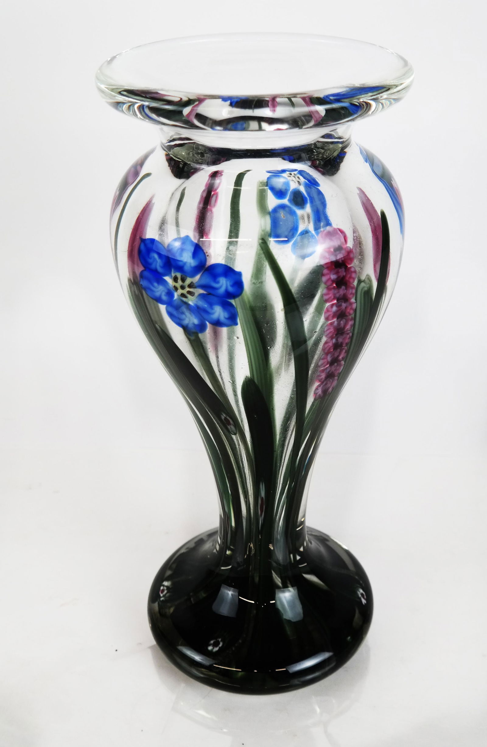 Floral Decorated Glass Vase (1 of 7)