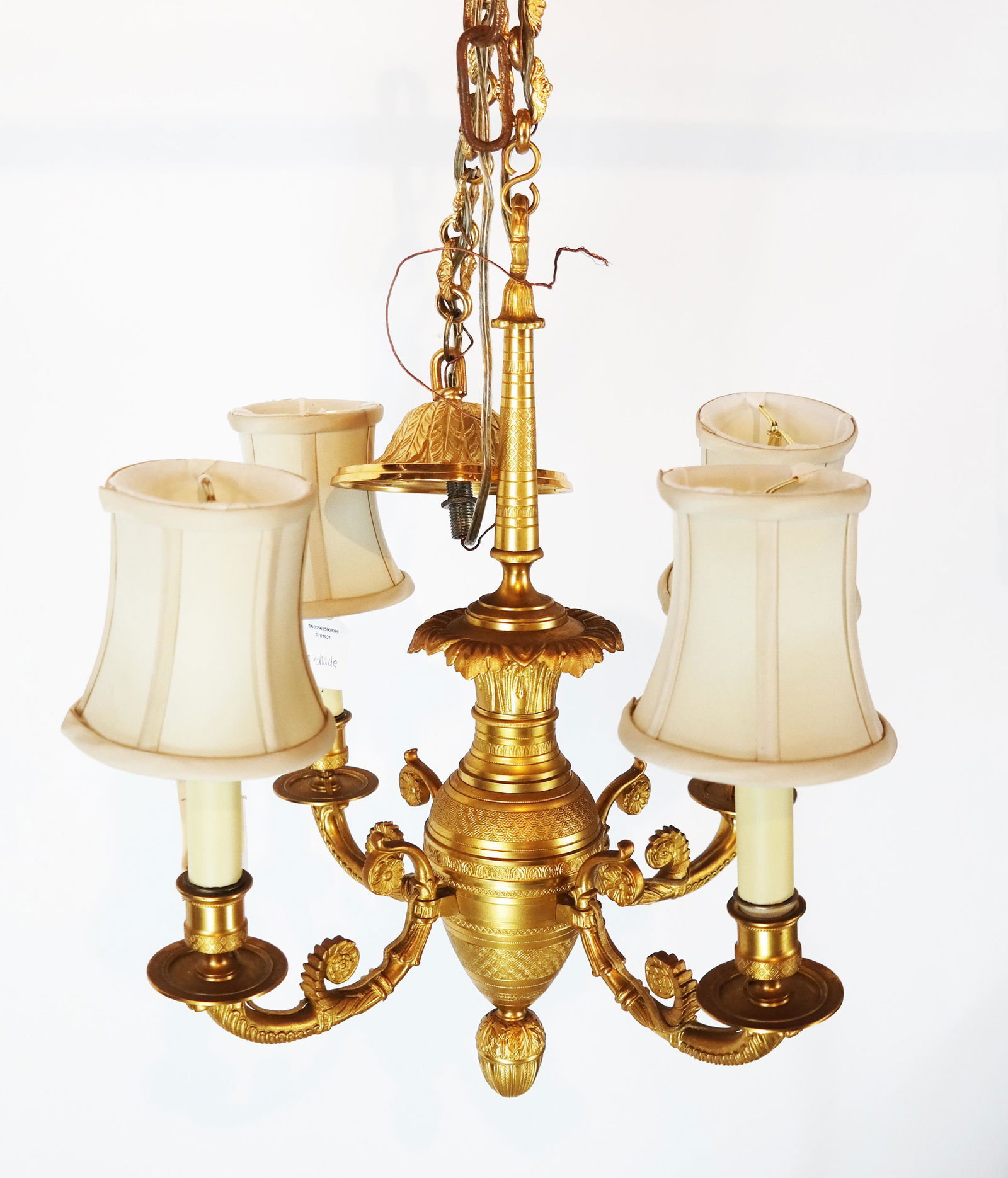 20th C. French Ormolu 4-Light Chandelier (1 of 10)