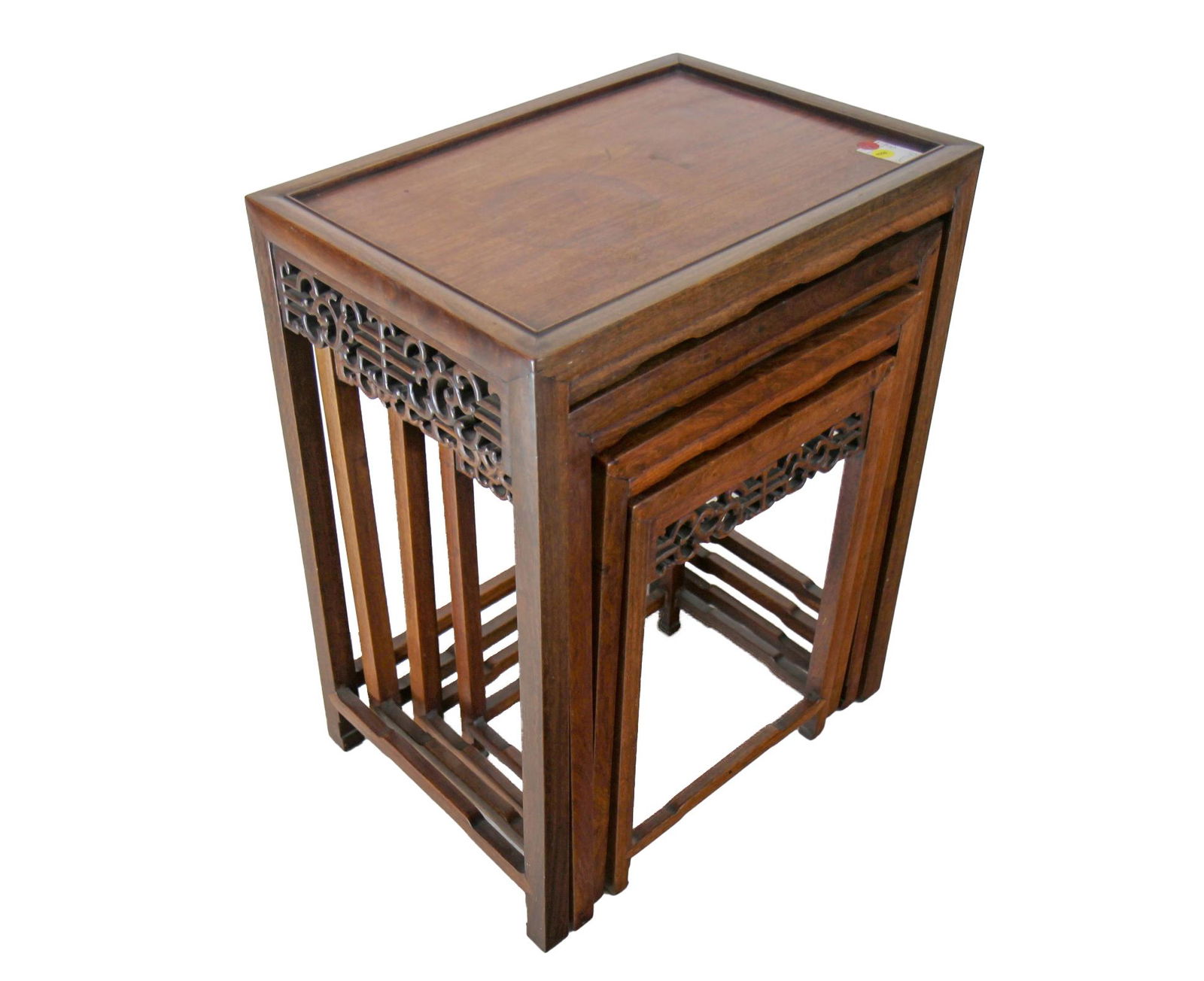Set of 4 Chinese Chippendale Nesting Tables (1 of 7)