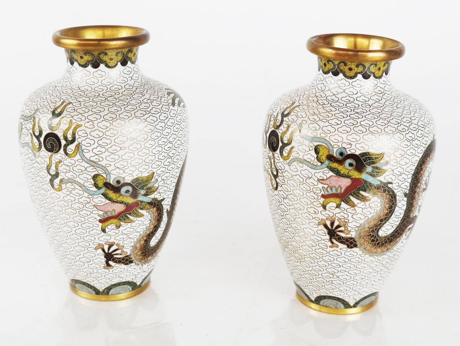 Pair Chinese Cloisonne Mini Vases (1 of 7)