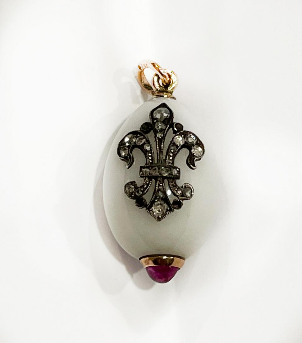 Faberge White Nephrite Egg Pendant (1 of 5)
