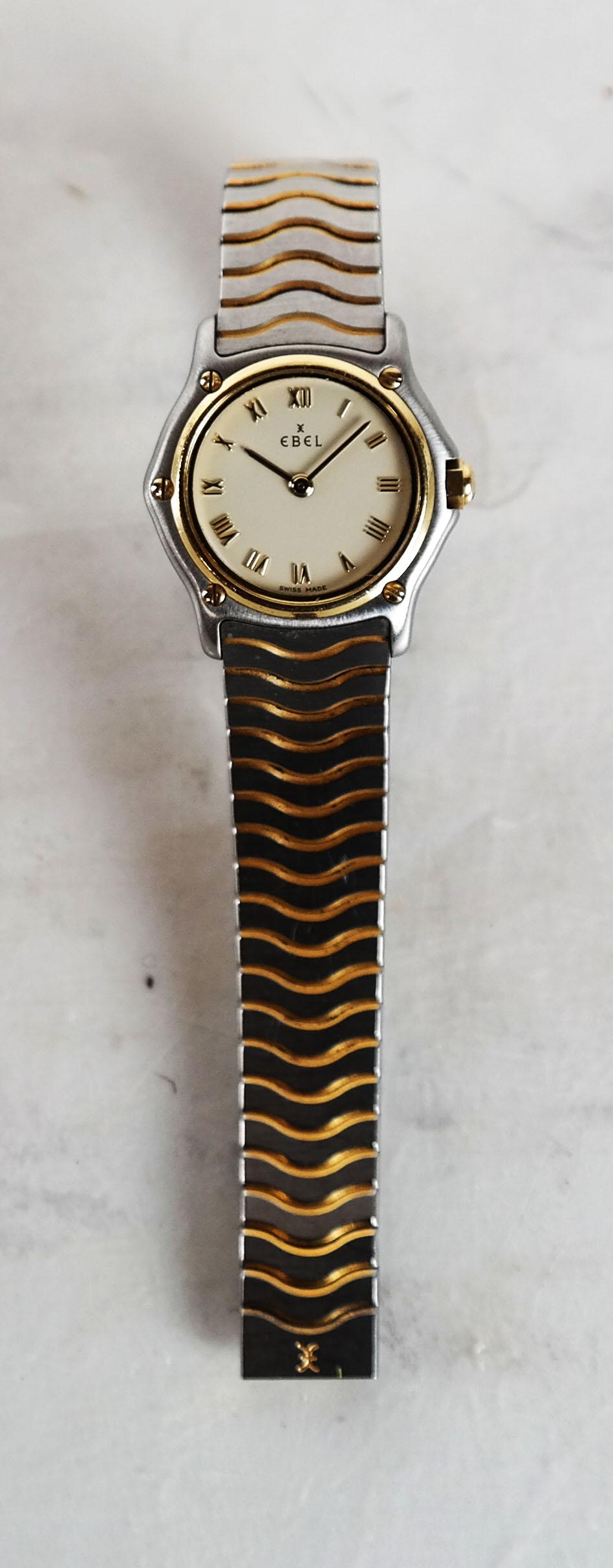 Ebel Stainless Steel & Gold 'Wave' Wristwatch (1 of 8)