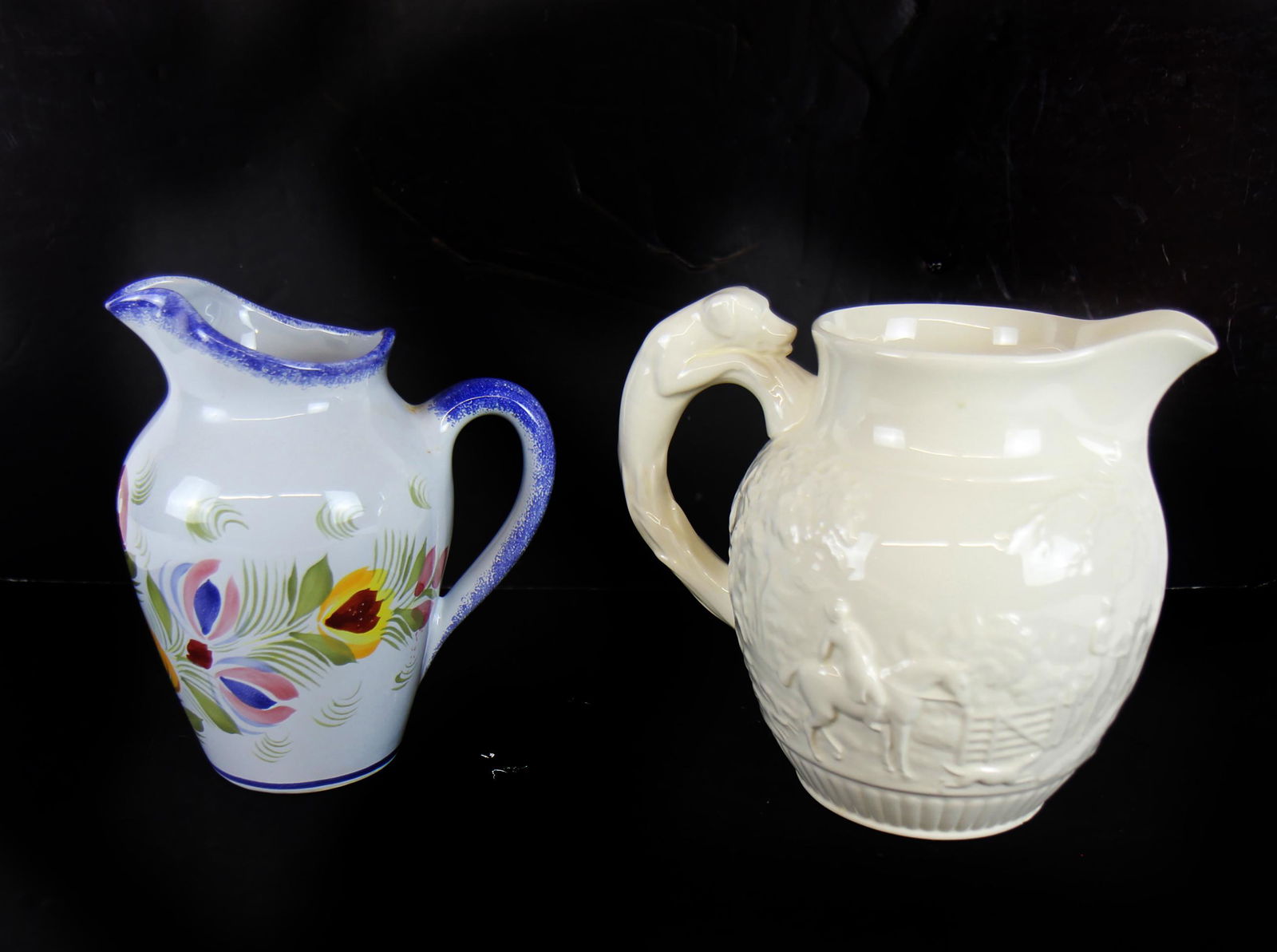 Wedgwood Pitcher and French Quimper Pitcher (1 of 6)