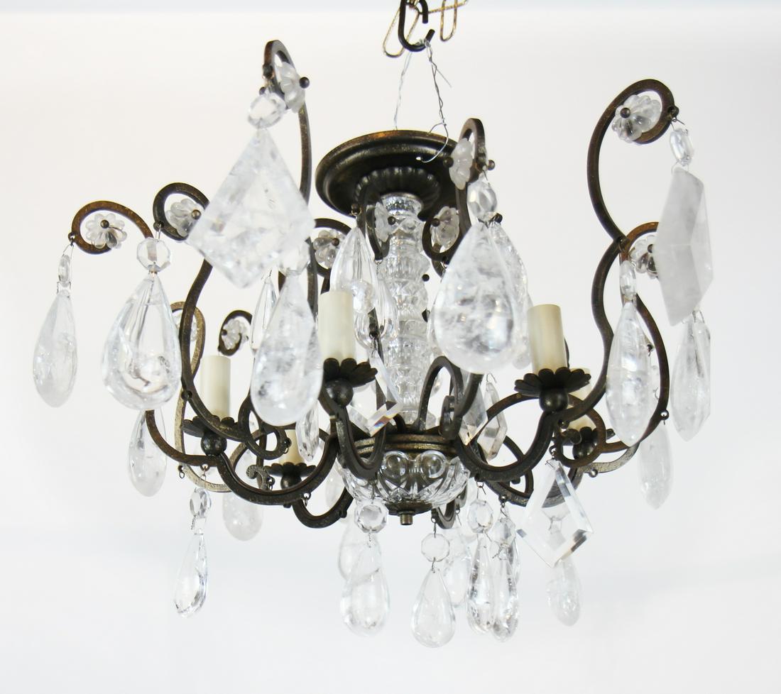 Rock Crystal 6-Light Chandelier (1 of 8)
