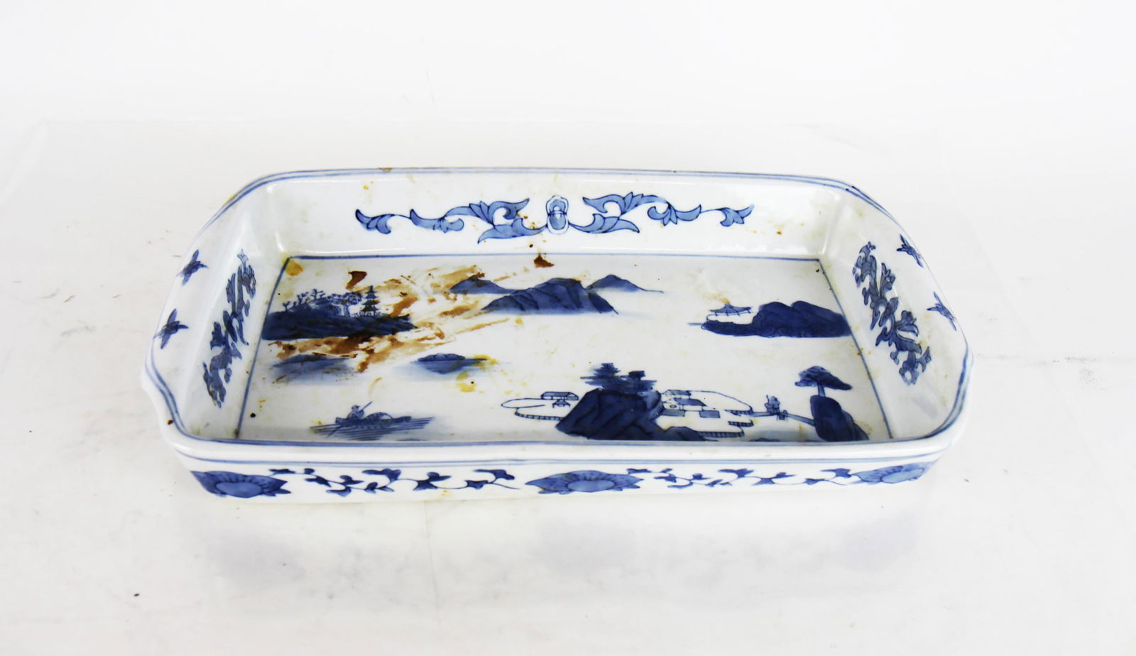 Chinese Blue & White Rectangular Tray/Dish (1 of 5)
