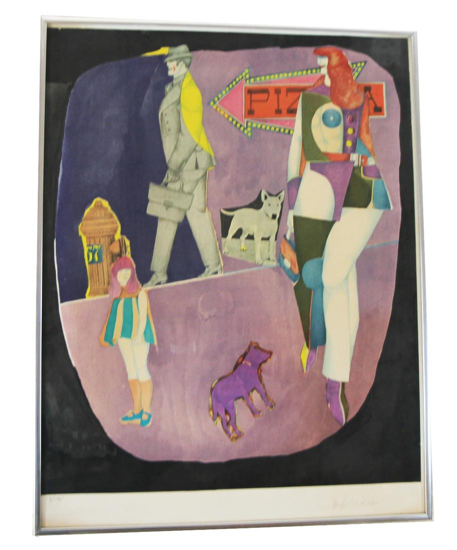 Richard LINDNER: "Pizza" - Lithograph (1 of 4)