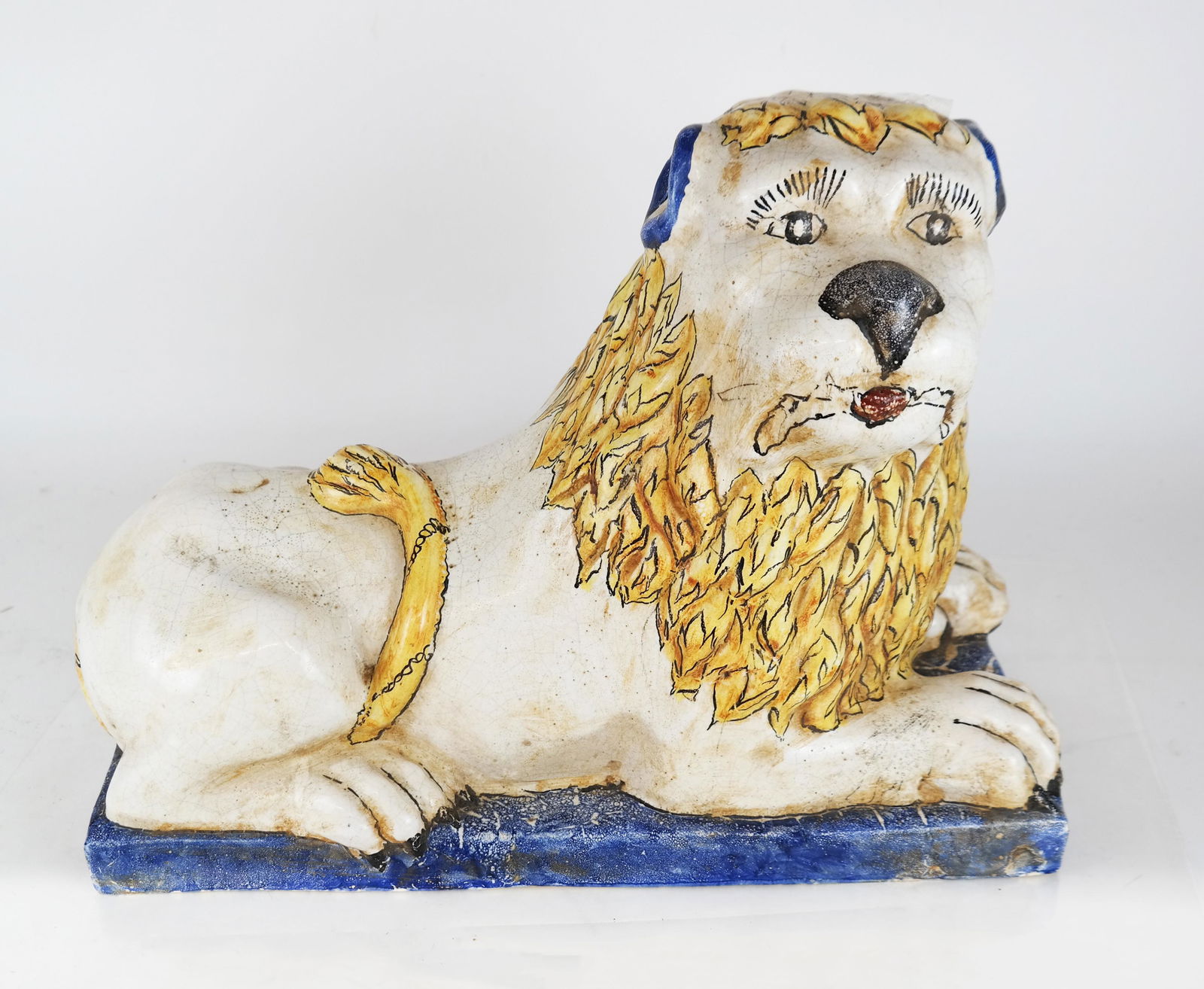 Bavent Faience Large Figure of Lion (1 of 7)