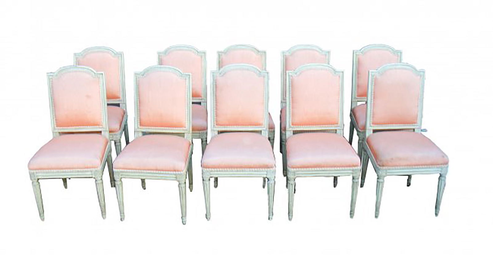 Set of 10 Jansen-Manner Carved Side Chairs (1 of 7)