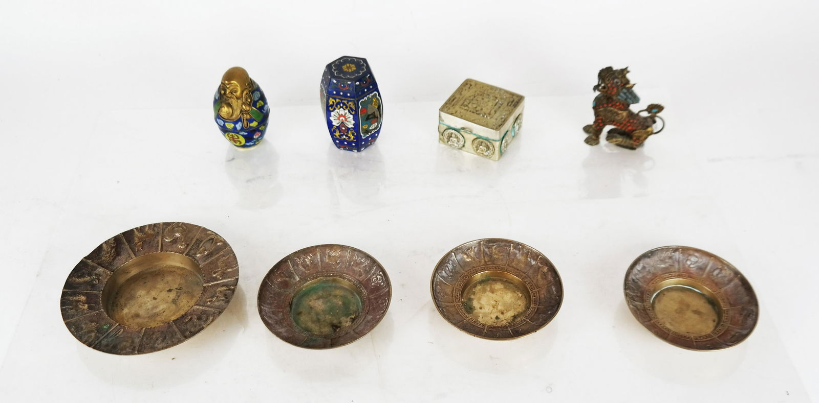 Asian Group Mixed Metal, Eight Pieces (1 of 7)