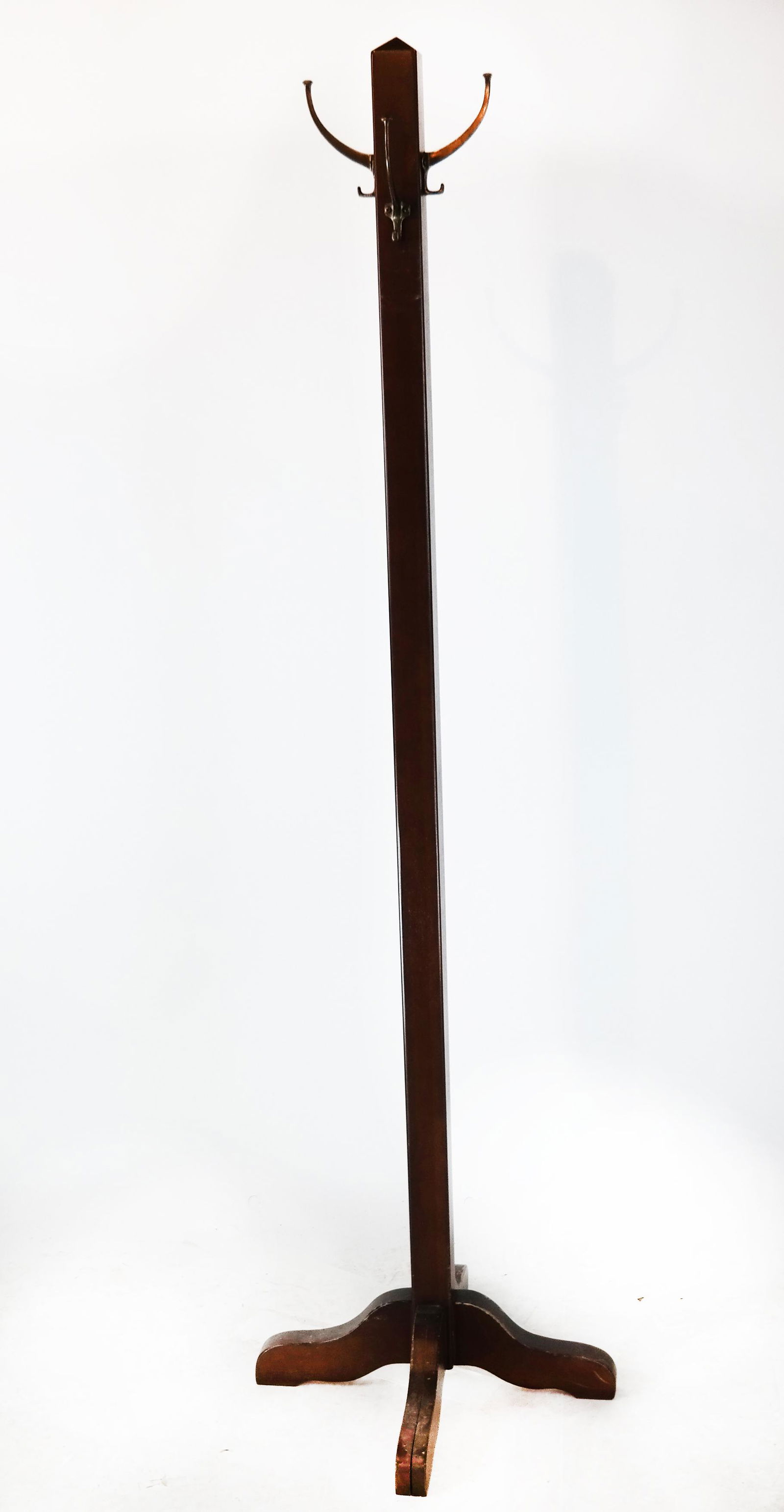 Mission-Style Coat Rack: Mission-style coat rack. [71" H x 20" W x 20" D].
