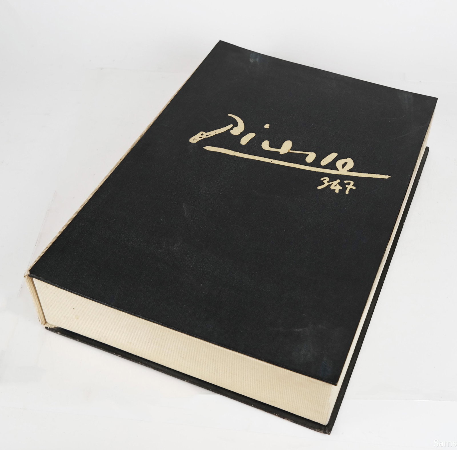 Book Set: PICASSO "347" - Two Volumes: Picasso 347''- Volume 1 & 2, random House, New York, 1970, first edition, hardbound covered in black cloth, with original solander box. [18" H x 12 1/2" W x 4" D]. In good condition.