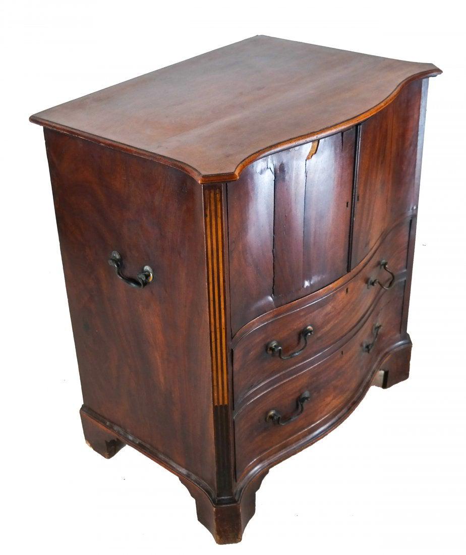 George III Mahogany Serpentine Pot Cabinet (1 of 7)
