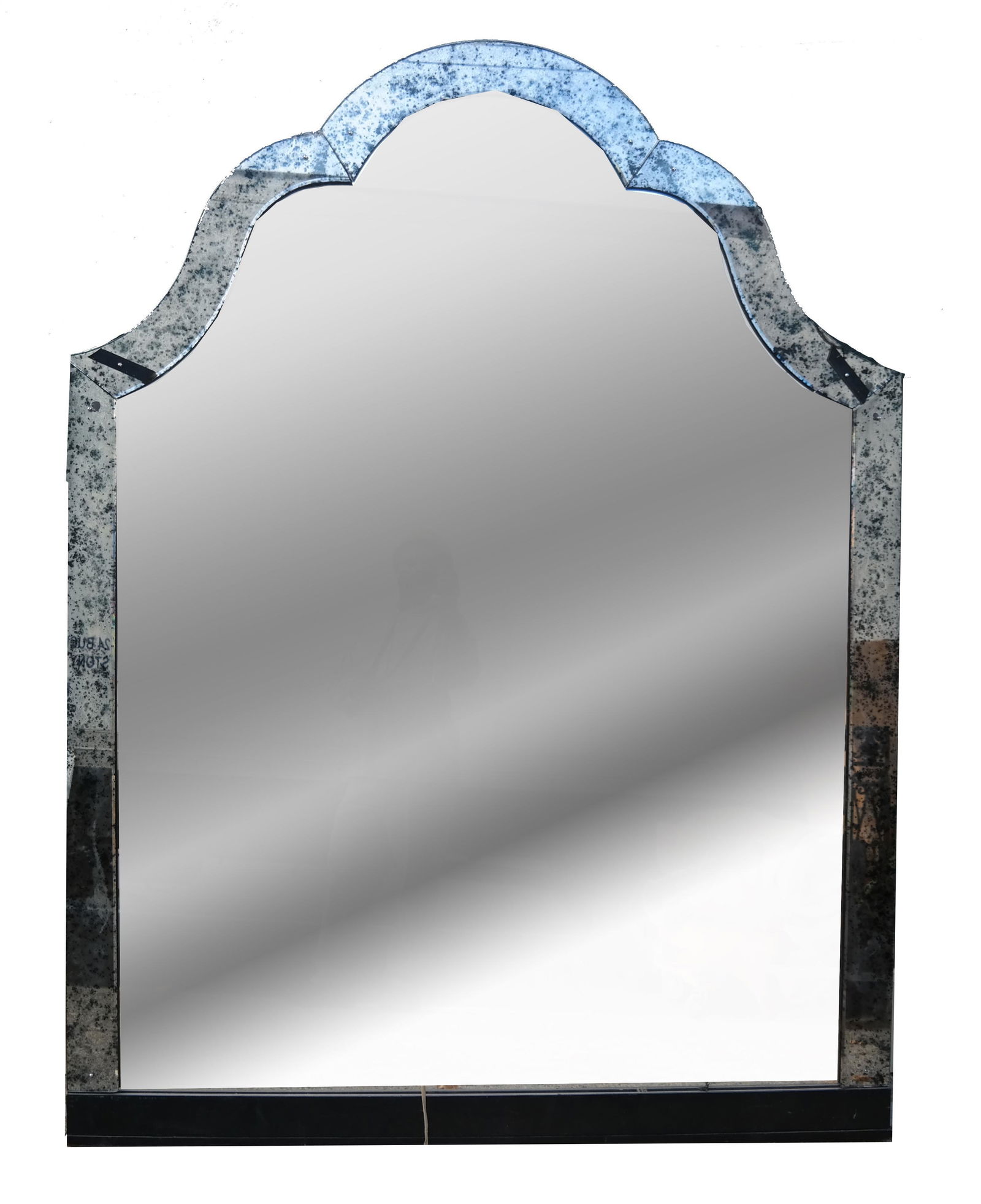 Large Smoked Glass & Painted Wood Mirror (1 of 4)