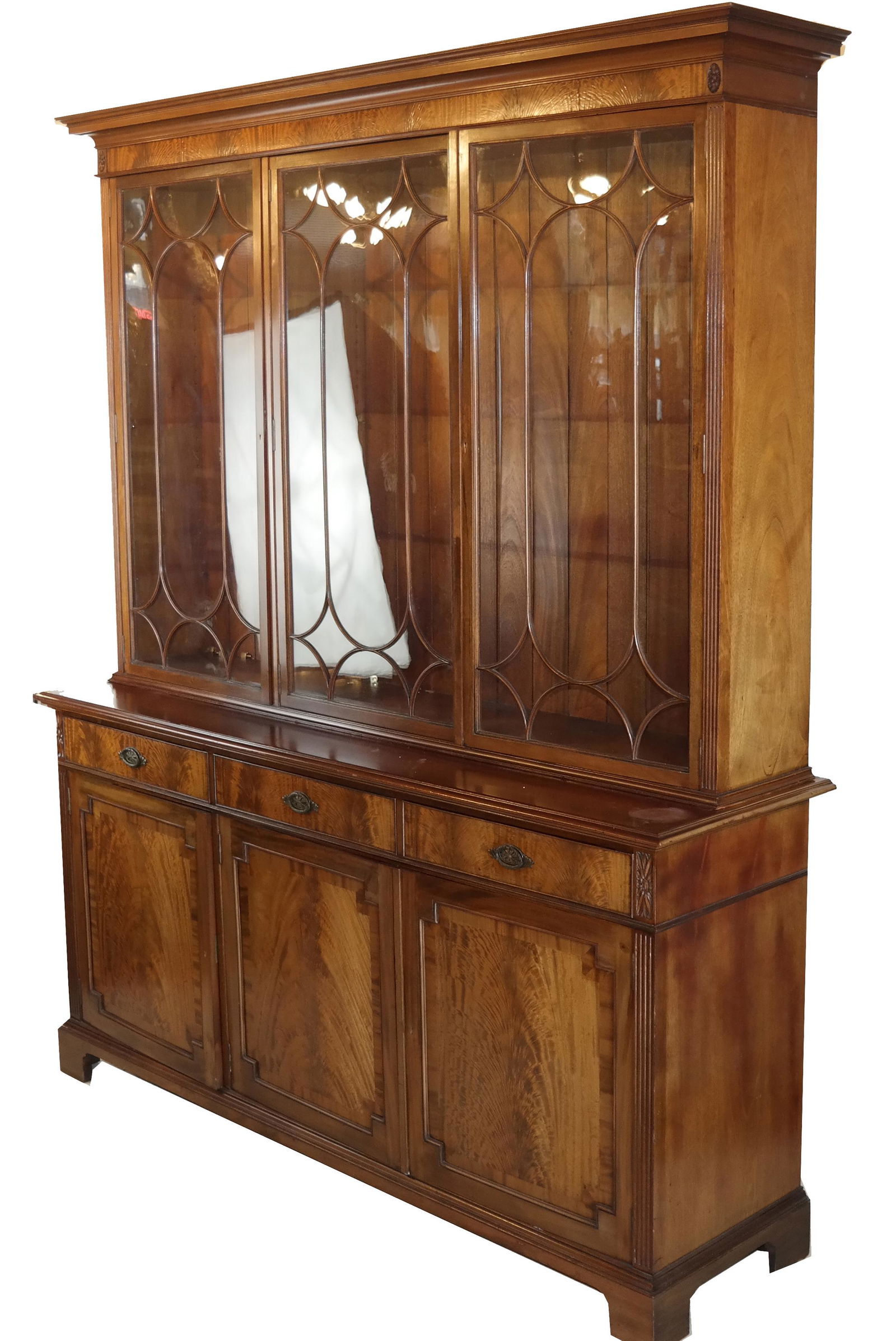 English Three-Section Breakfront (1 of 9)