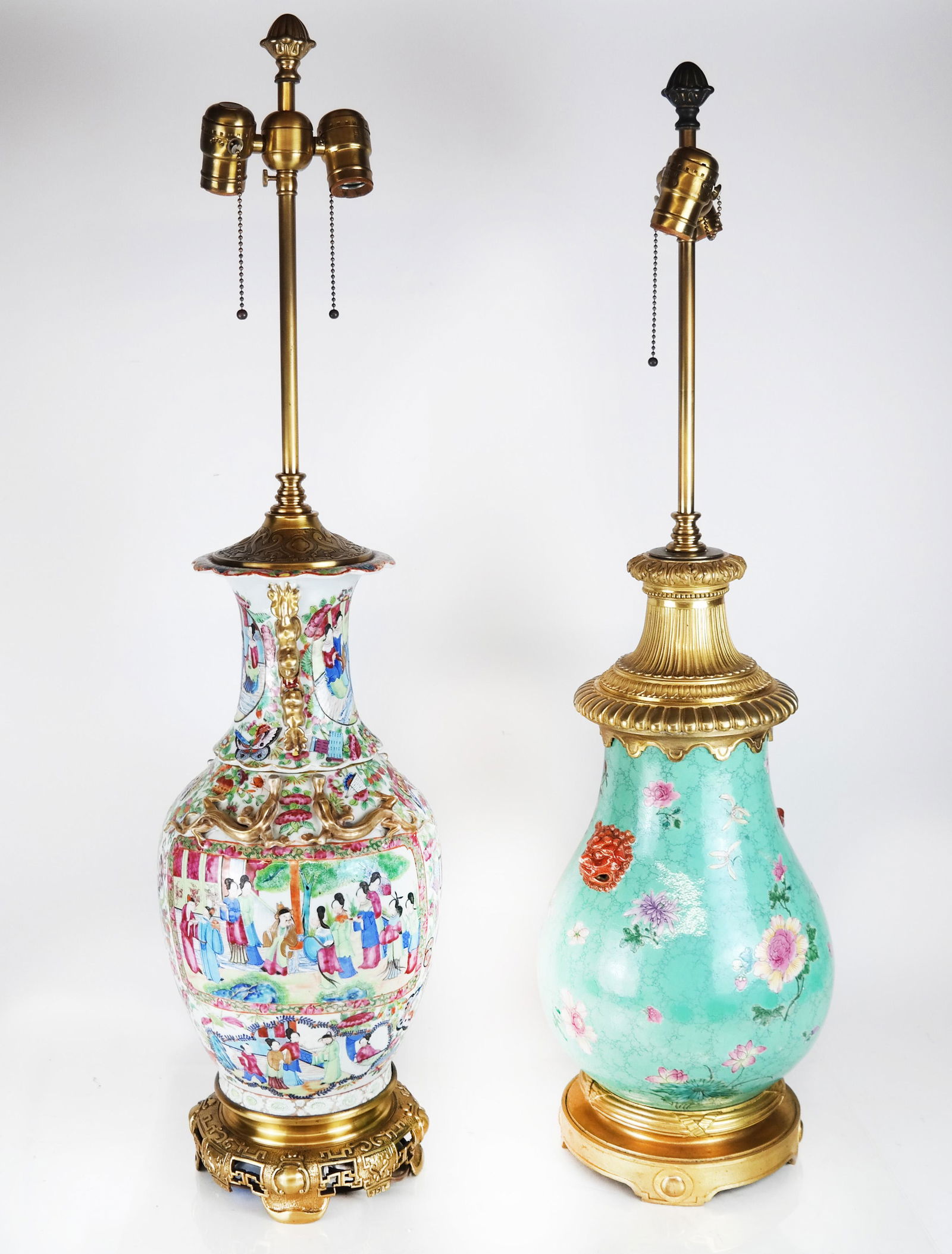 Two Chinese Porcelain Vases, as Lamps (1 of 11)