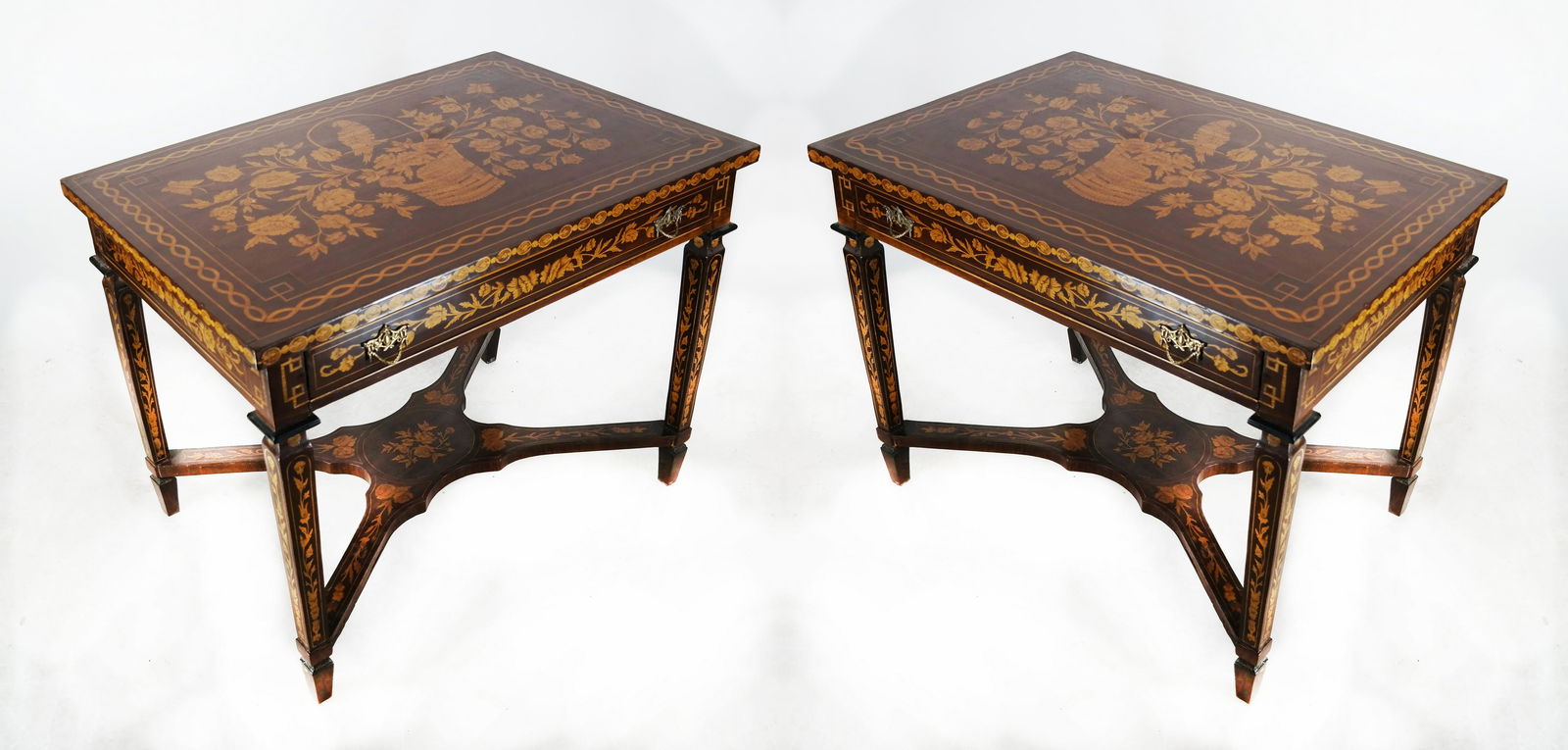 Pair of 19th C. Marquetry Desks / Tables (1 of 14)