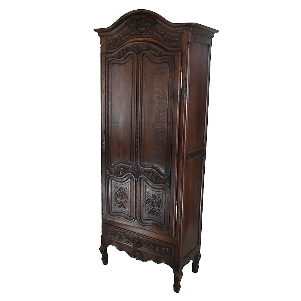 19th C. French Single-Door Armoire (1 of 8)