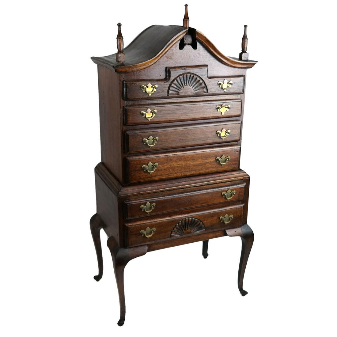 Salesman's Sample Queen Anne Highboy (1 of 8)