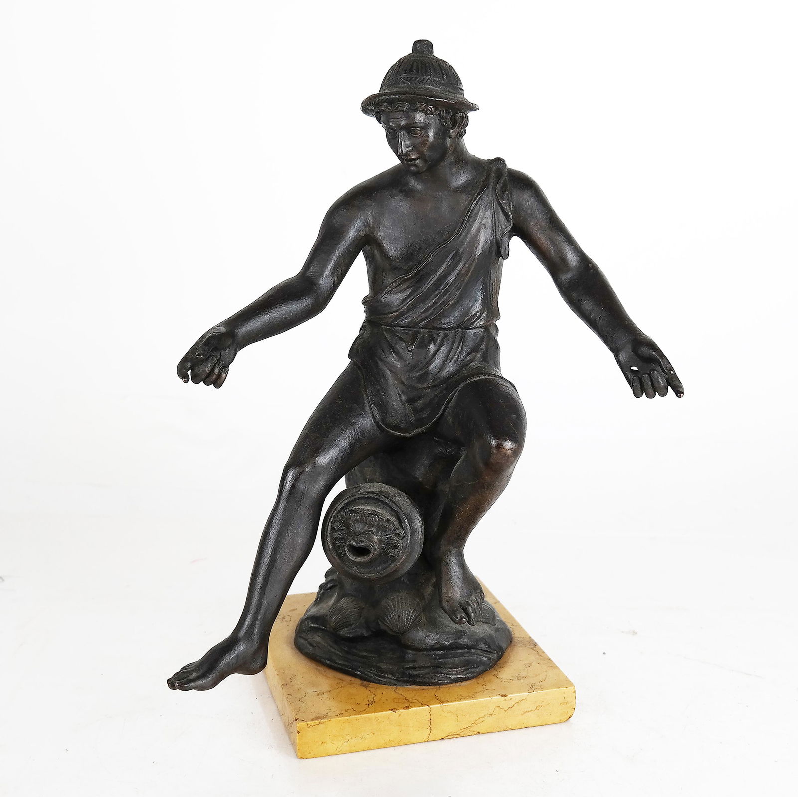 Bronze Seated Warrior Sculpture (1 of 6)
