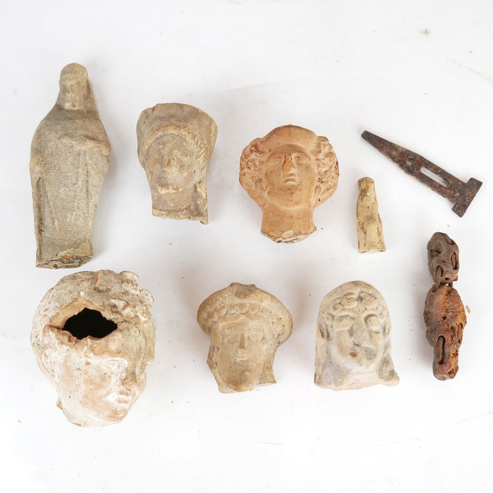 (9) Pottery, Iron & Stone Fragments (1 of 10)