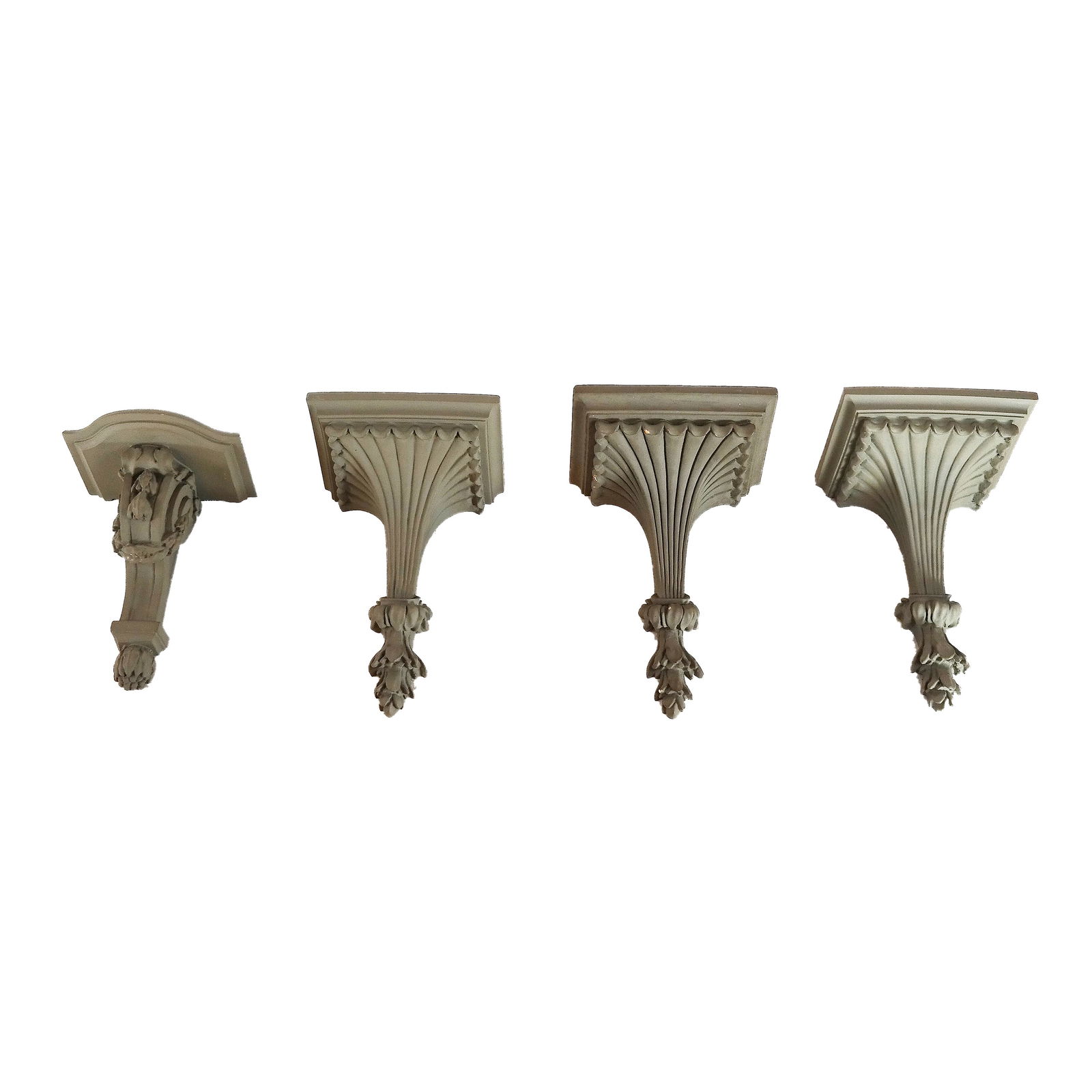 Group of 4 Painted Wood Wall Brackets (1 of 17)