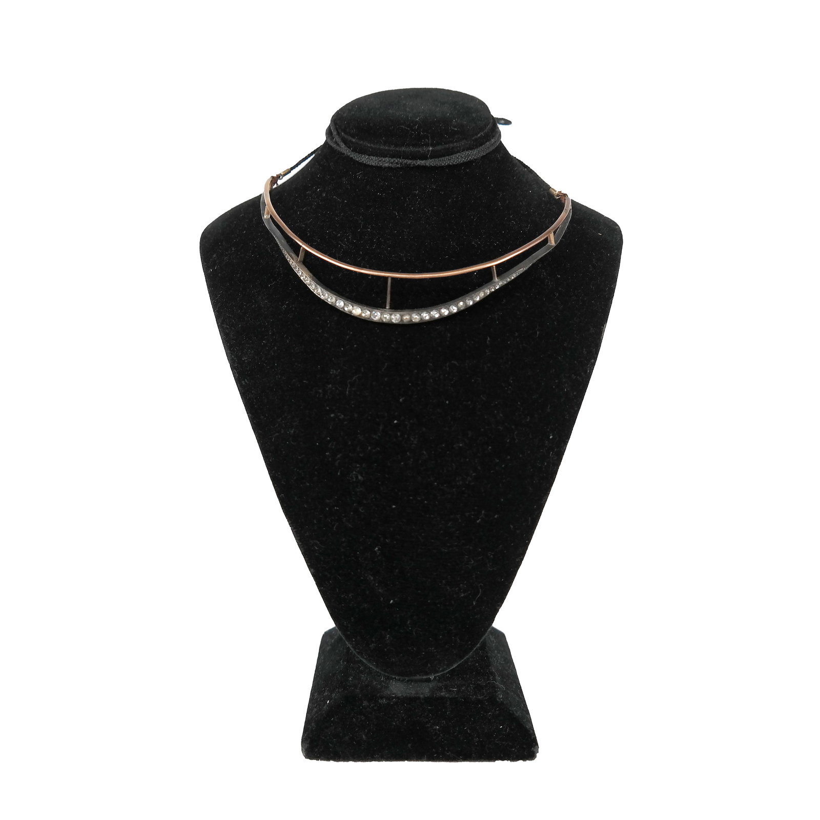 10K Gold & Paste Tiara: 10K gold and sterling silver and paste tiara. 12.5 dwt. inclusive.