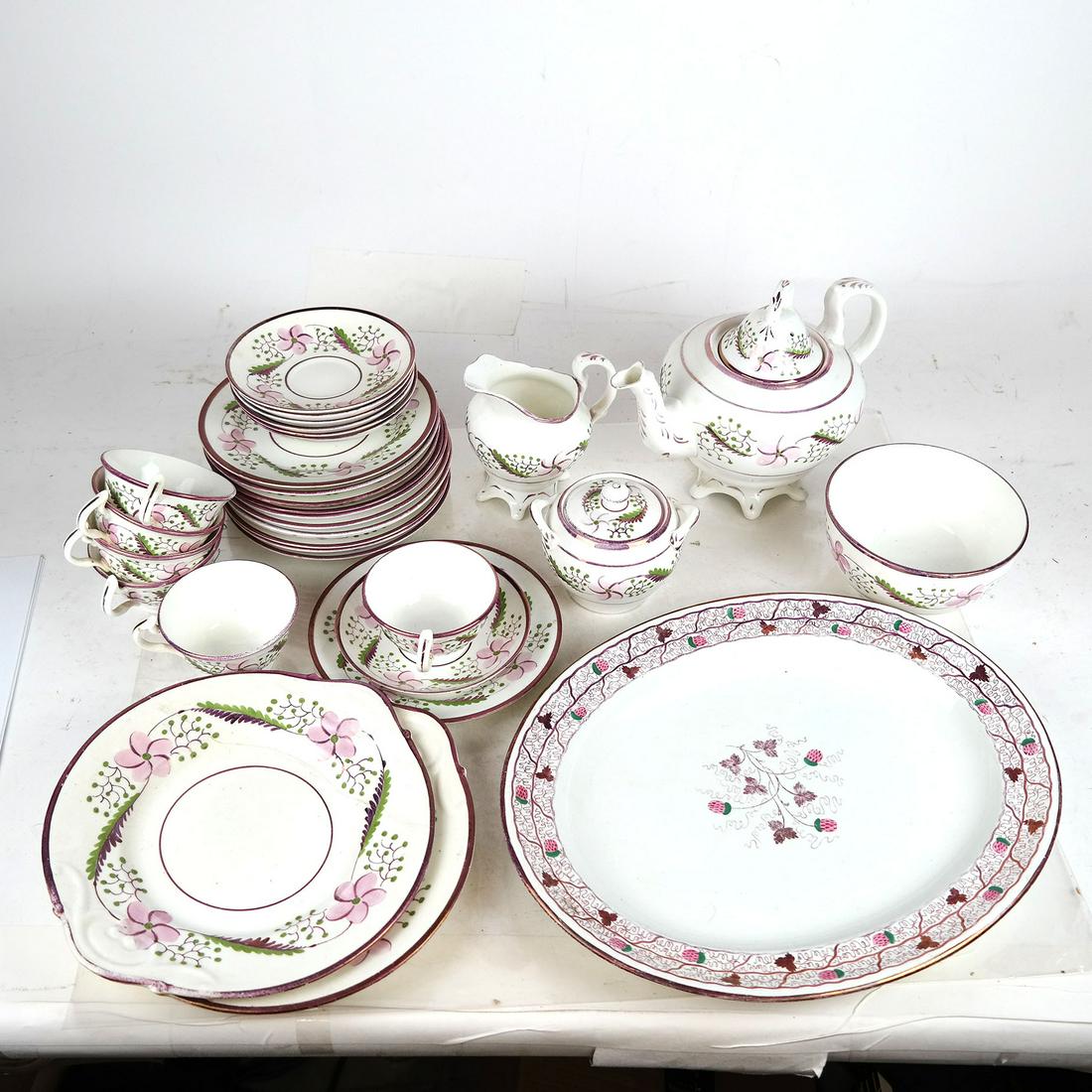 Set of 19 Pcs. Copper Gilt China Service (1 of 7)